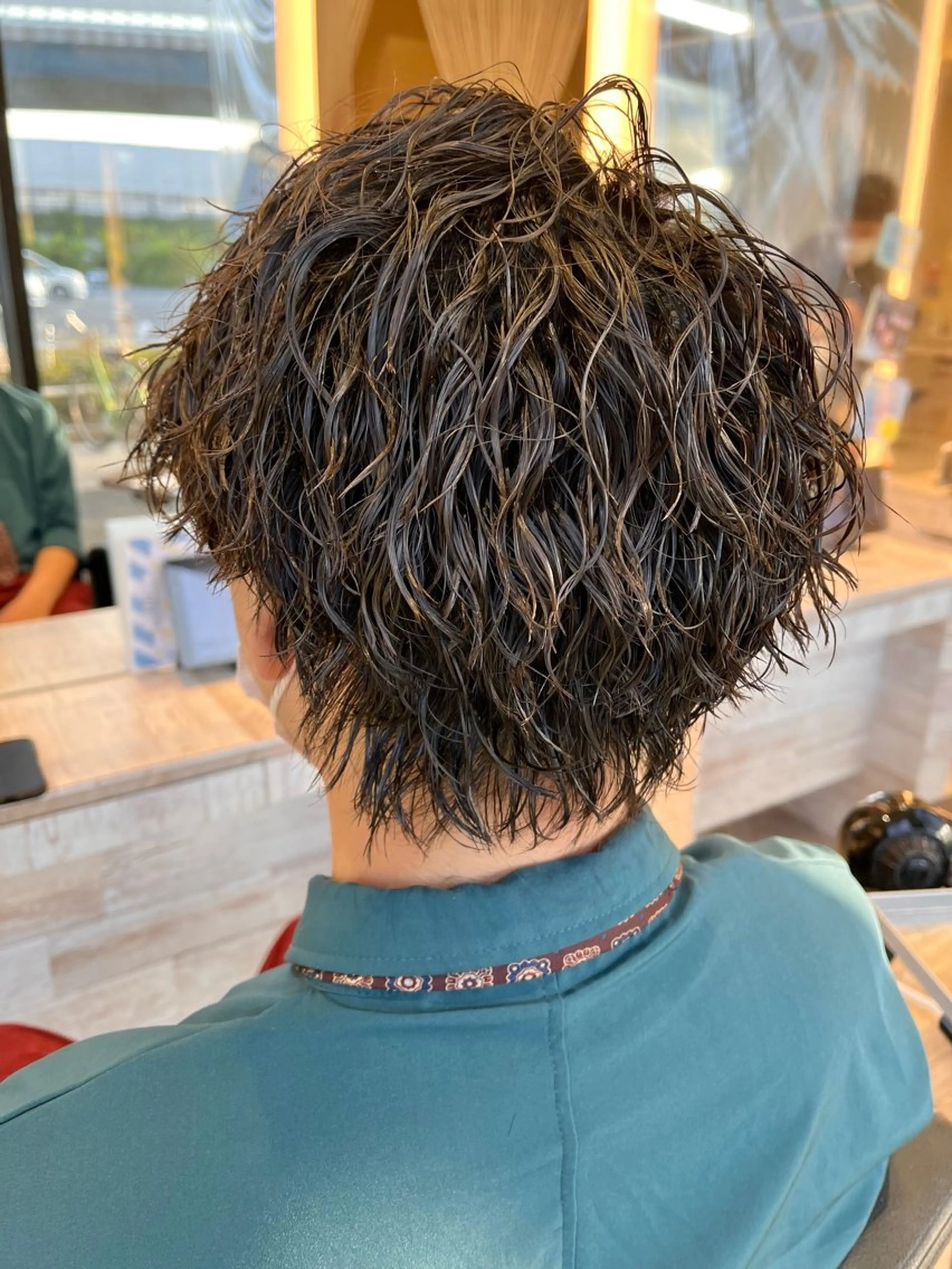 パーマ メンズ カット パーマ メンズパーマ 国安晃平のヘアスタイル