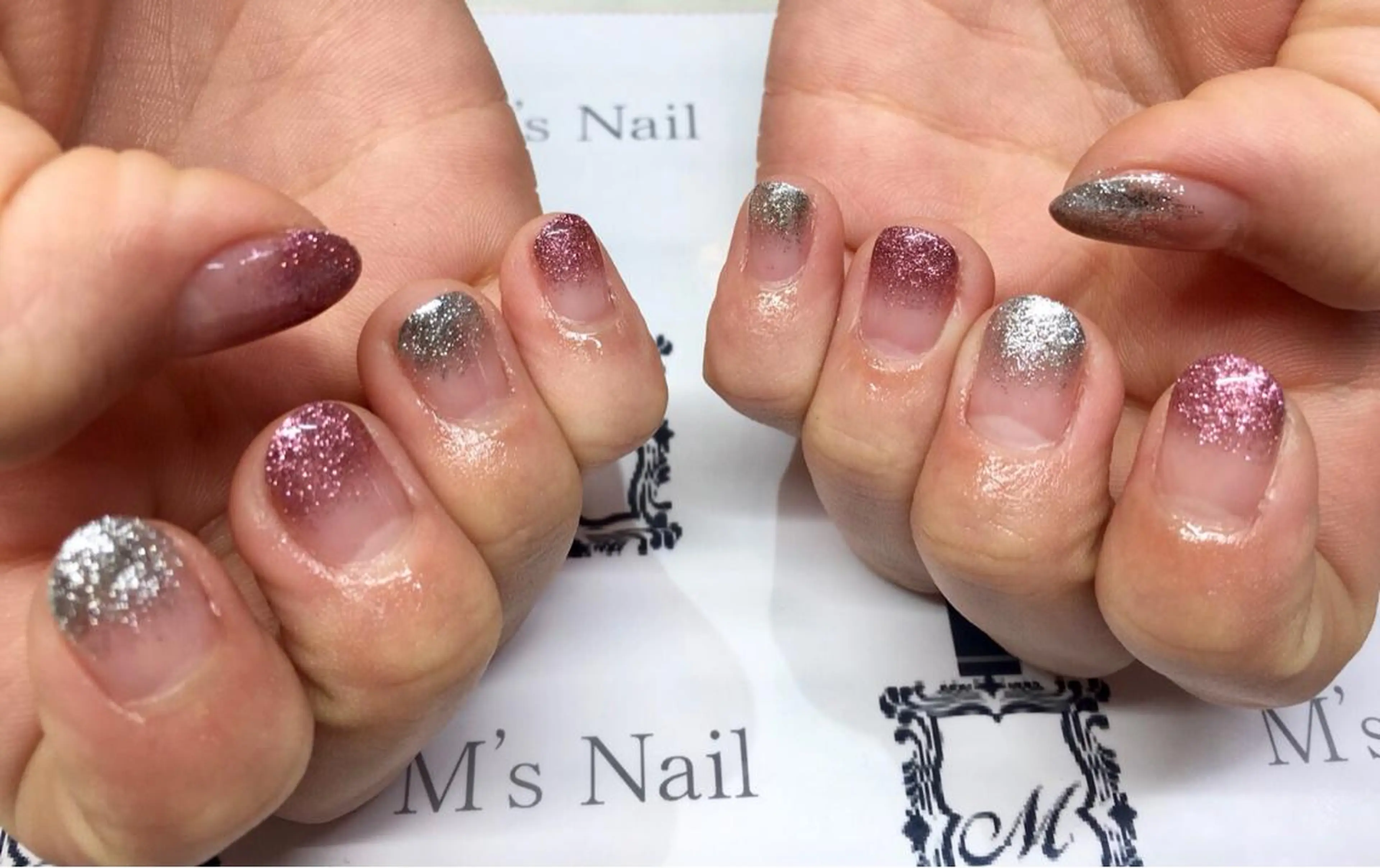 ネイル グラデーション ラメ(グリッター) ラメグラデーション M's nail所属・M's nail ..高幡不動のネイルデザイン