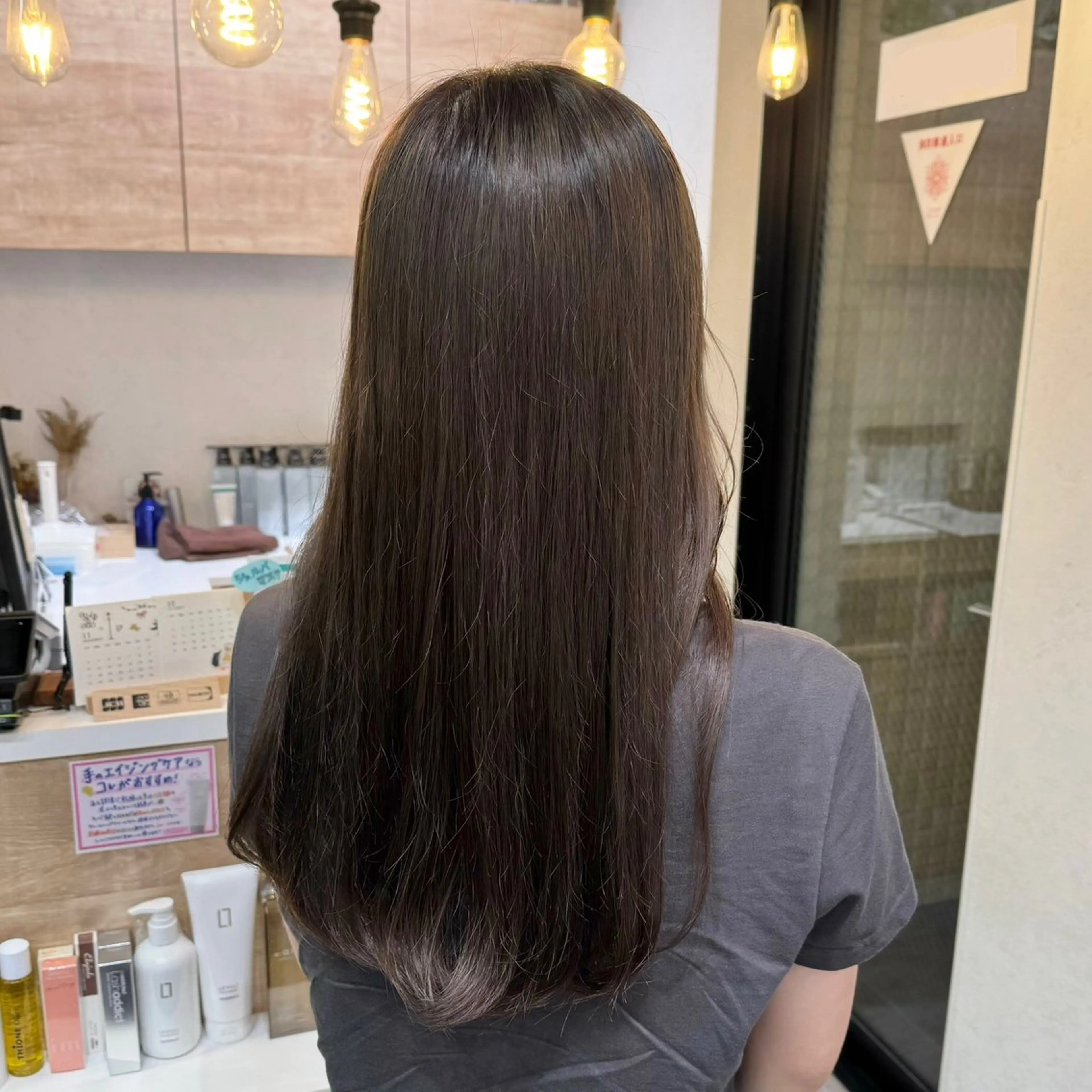 ロング カラー 縮毛矯正/エクステ /艶カラー/ヘアメのヘアスタイル