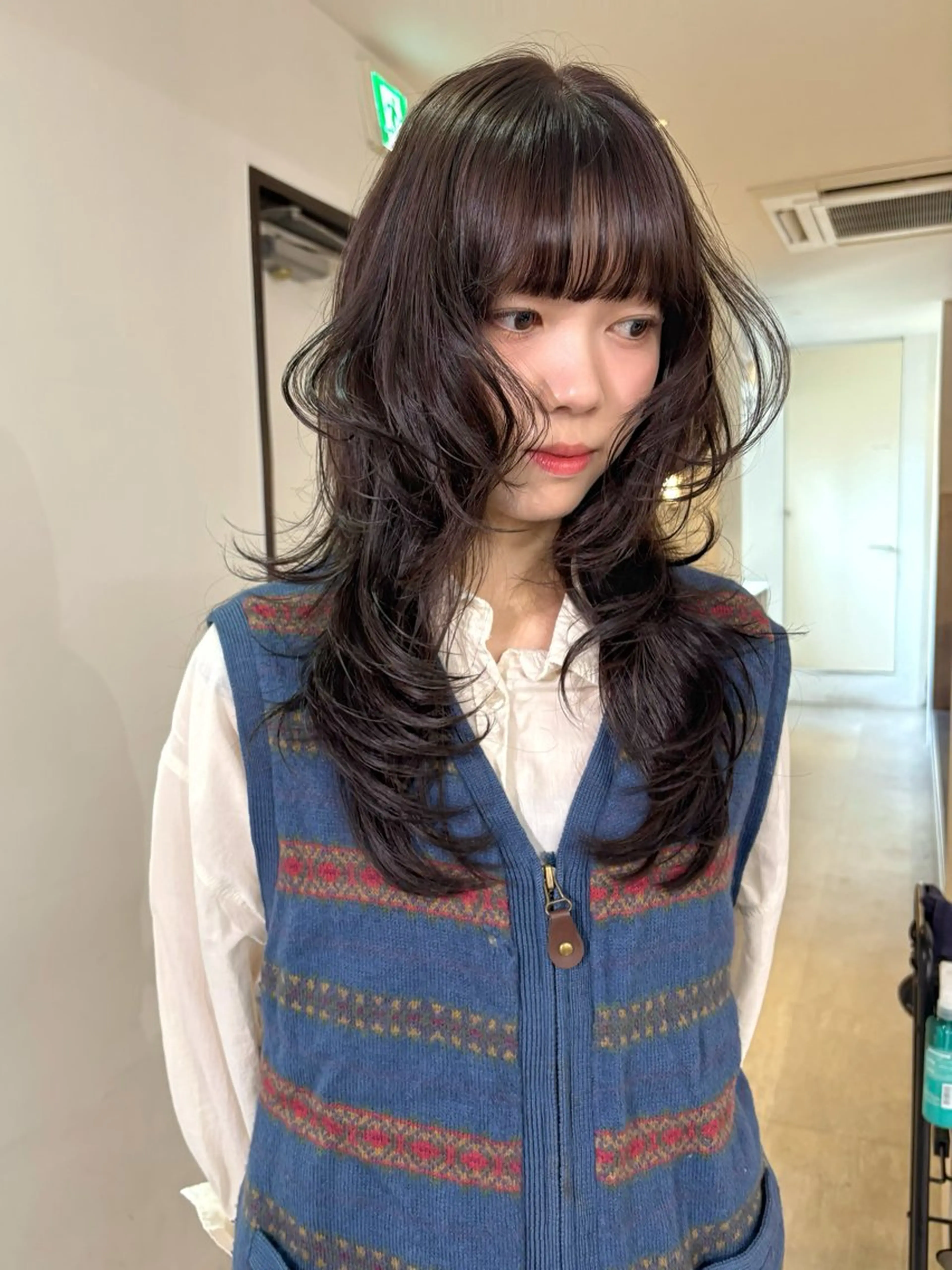 ロング カラー カット ヘアカラー mizuki/ピンク ベージュ.レイヤーのヘアスタイル