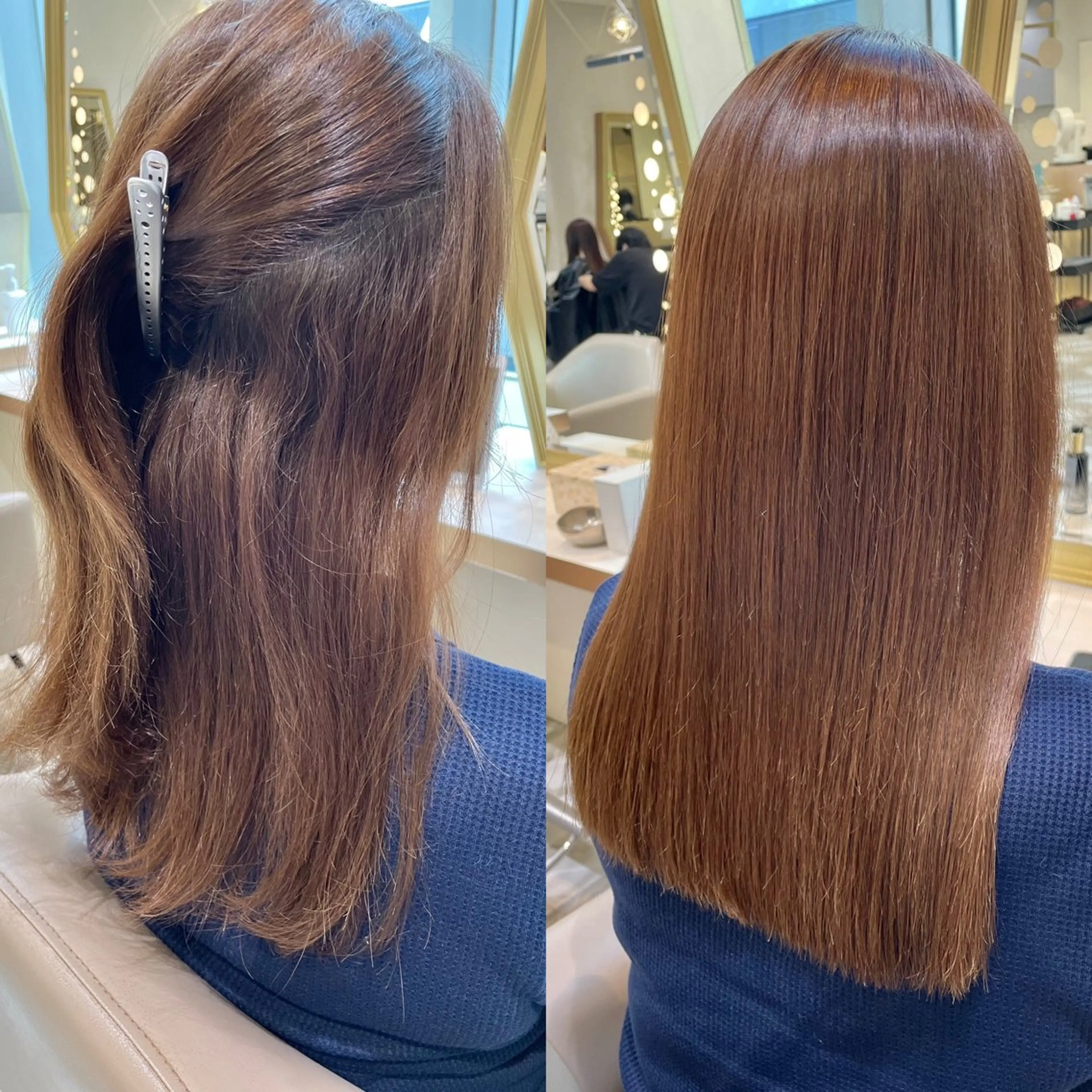 ミディアム 縮毛矯正 トリートメント 【乾かすだけの感動】 松田創太のヘアスタイル