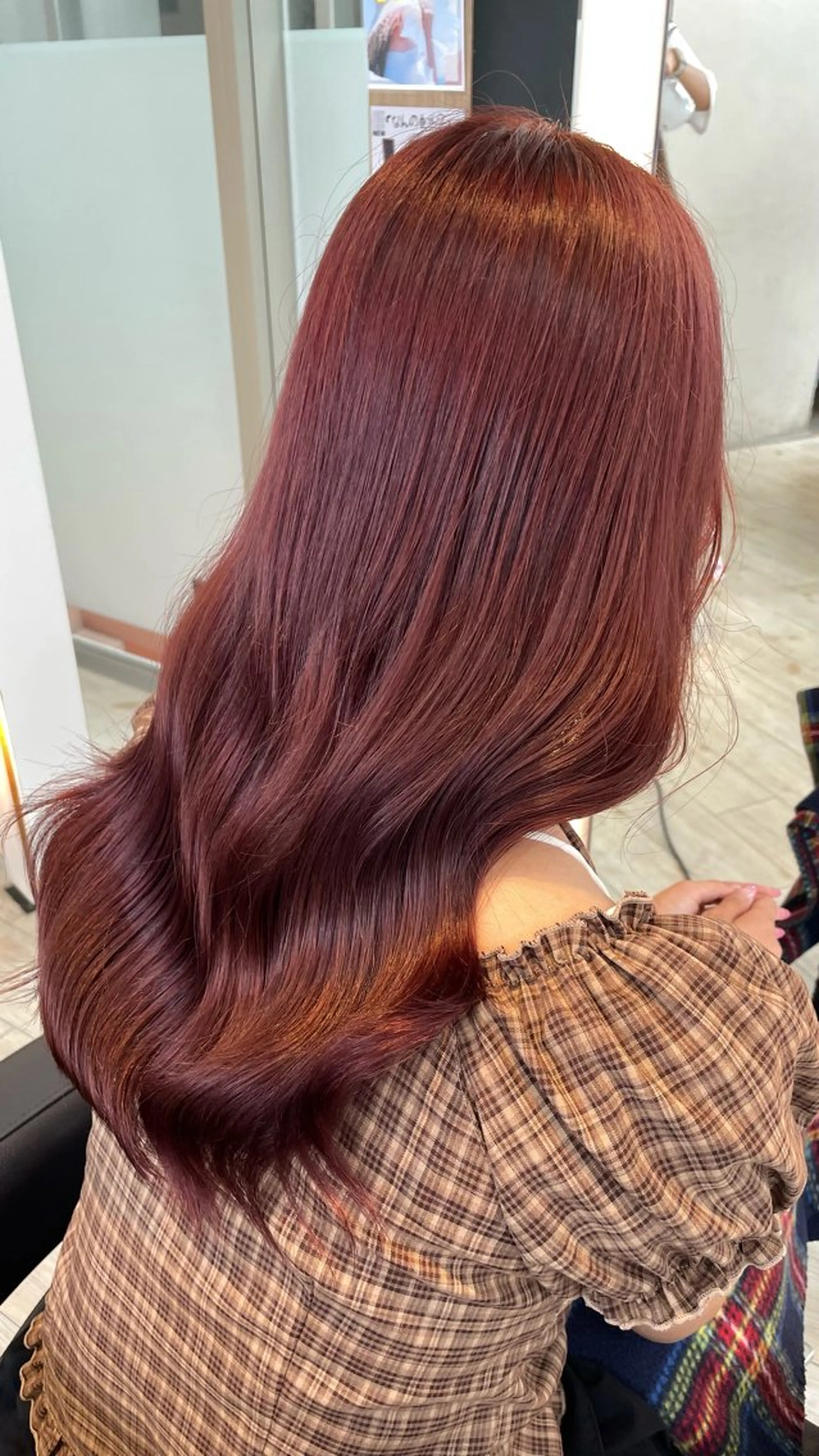 セミロング カラー ヘアカラー トリートメント ブリーチ/髪質改善/ ハイトーン/暖色のヘアスタイル