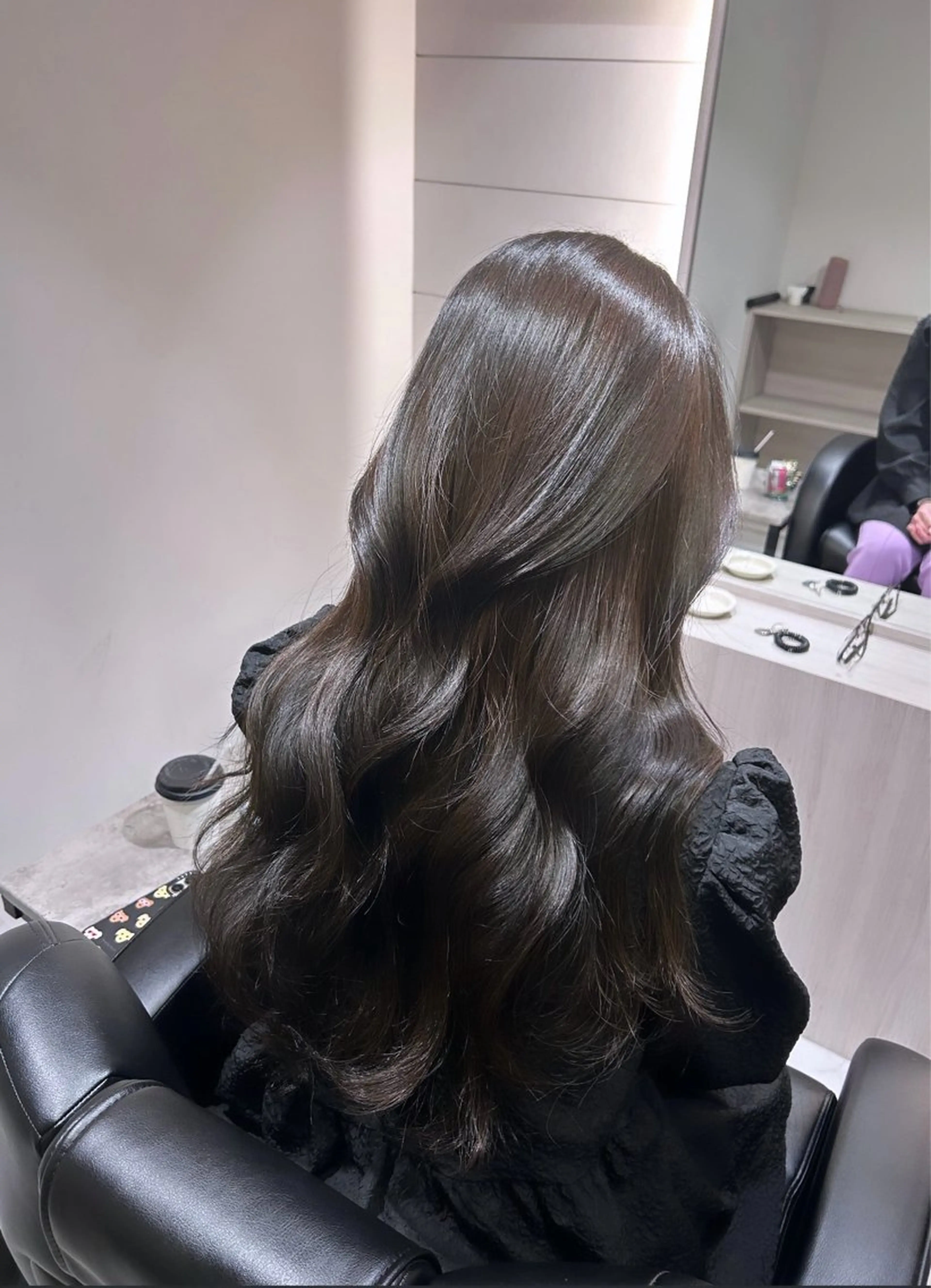 ロング カラー カット ヘアカラー トリートメント emi/髪質改善/ 韓国風/艶カラーのヘアスタイル