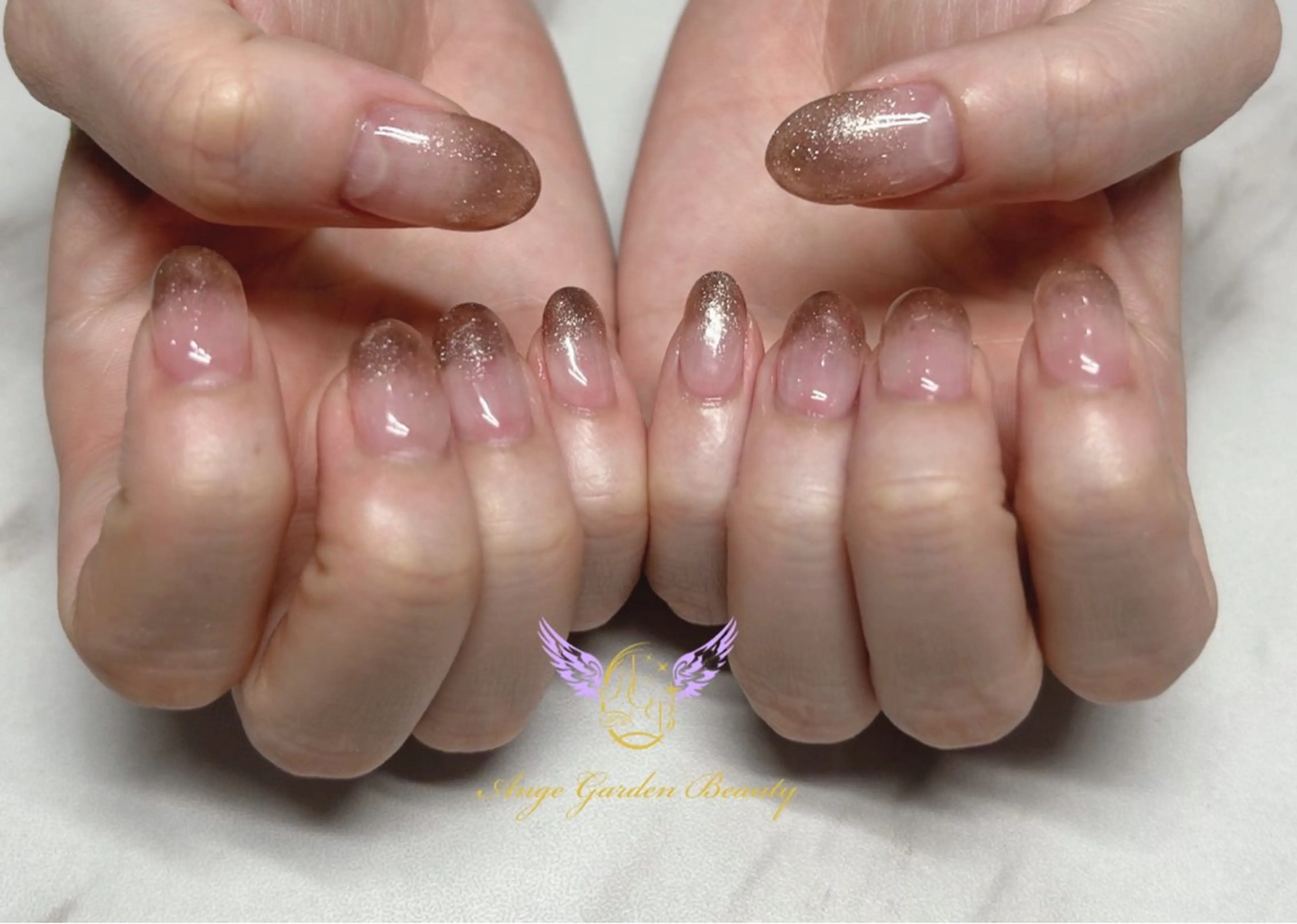 ネイル ラメ(グリッター) ハンドネイル ハンドケア AngeGarden Beautymihoのネイルデザイン