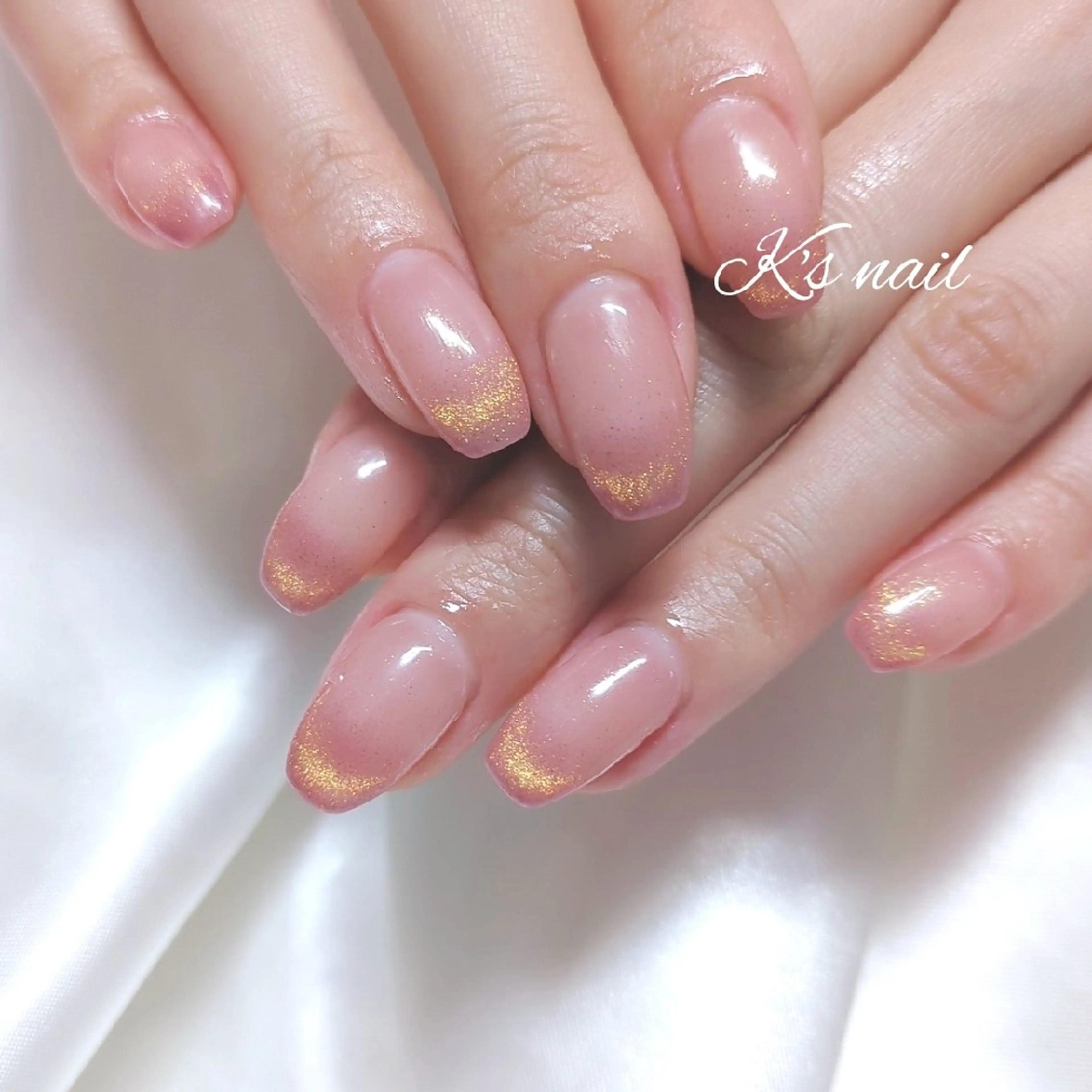 ネイル グラデーション キラキラネイル マグネットネイル ハンドネイル K's nail kotoeのネイルデザイン