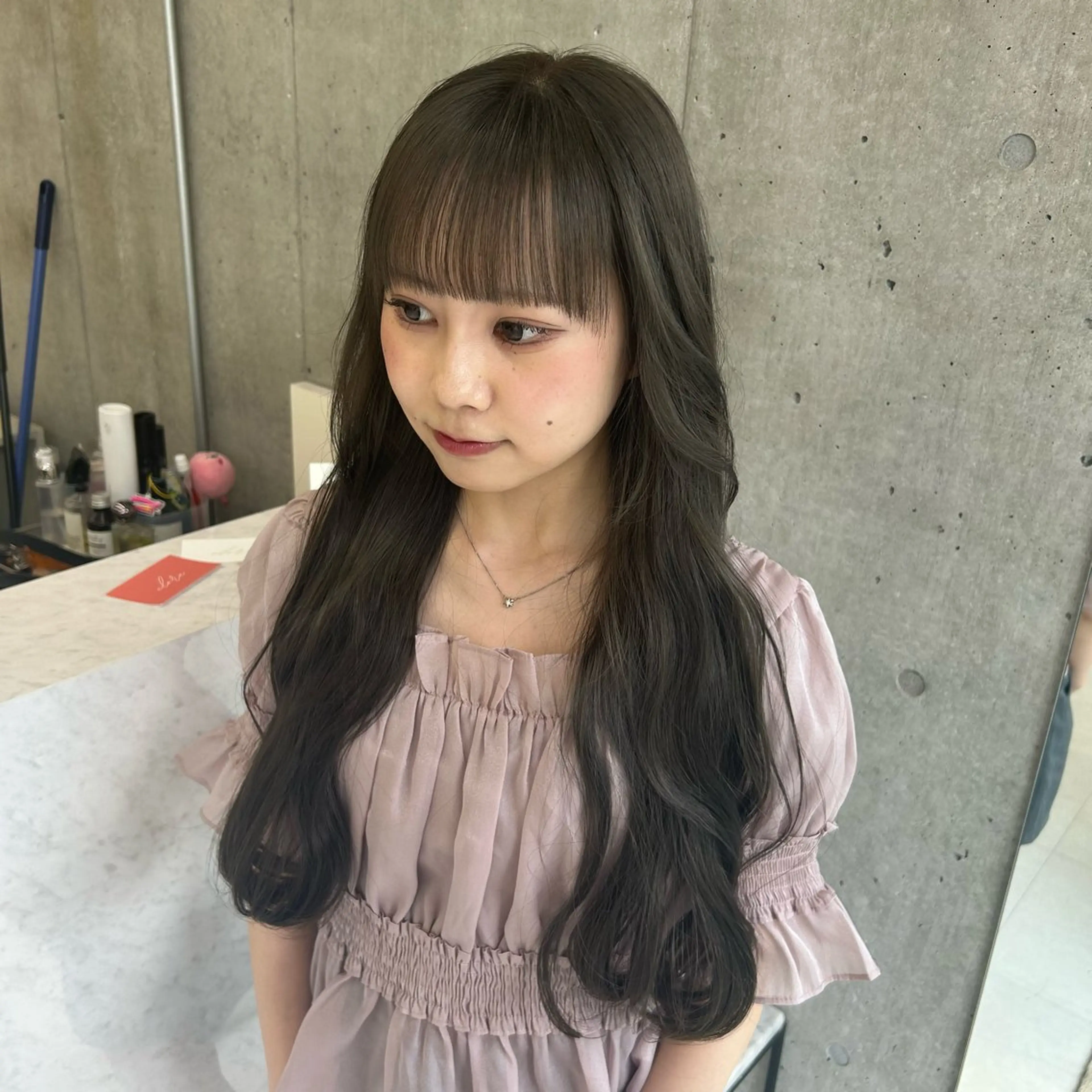 ロング カット ヘアカラー トリートメント LOE Yuuka/42🩵のヘアスタイル