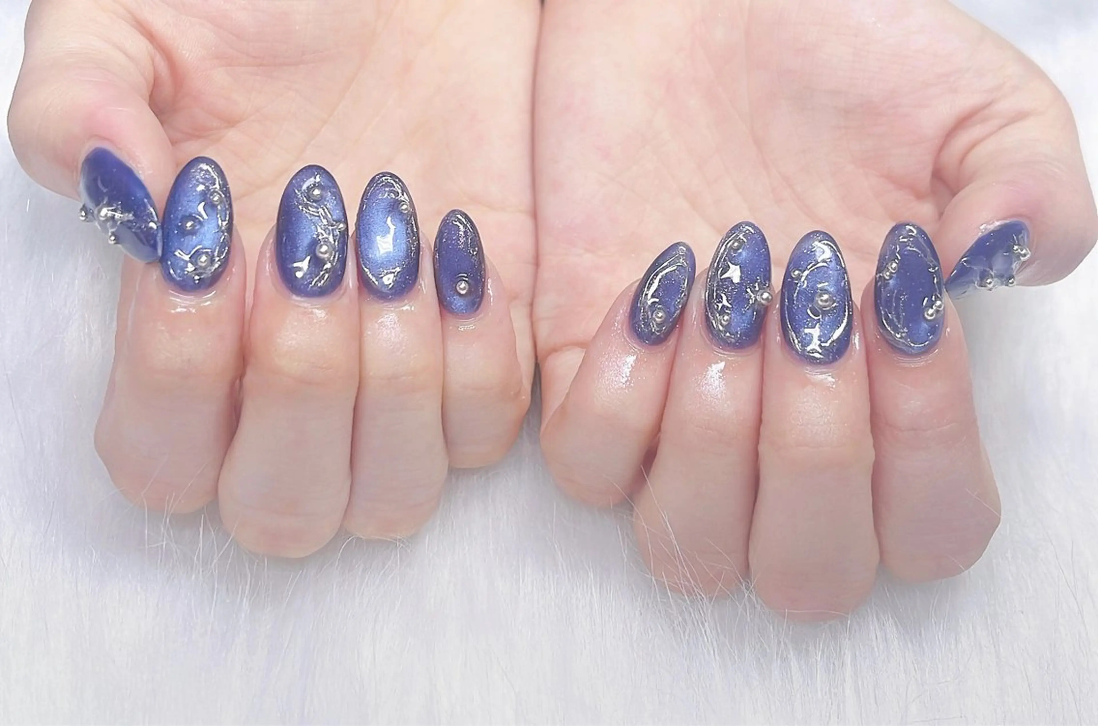 ネイル マグネットネイル ミラーネイル Yumi nailのネイルデザイン
