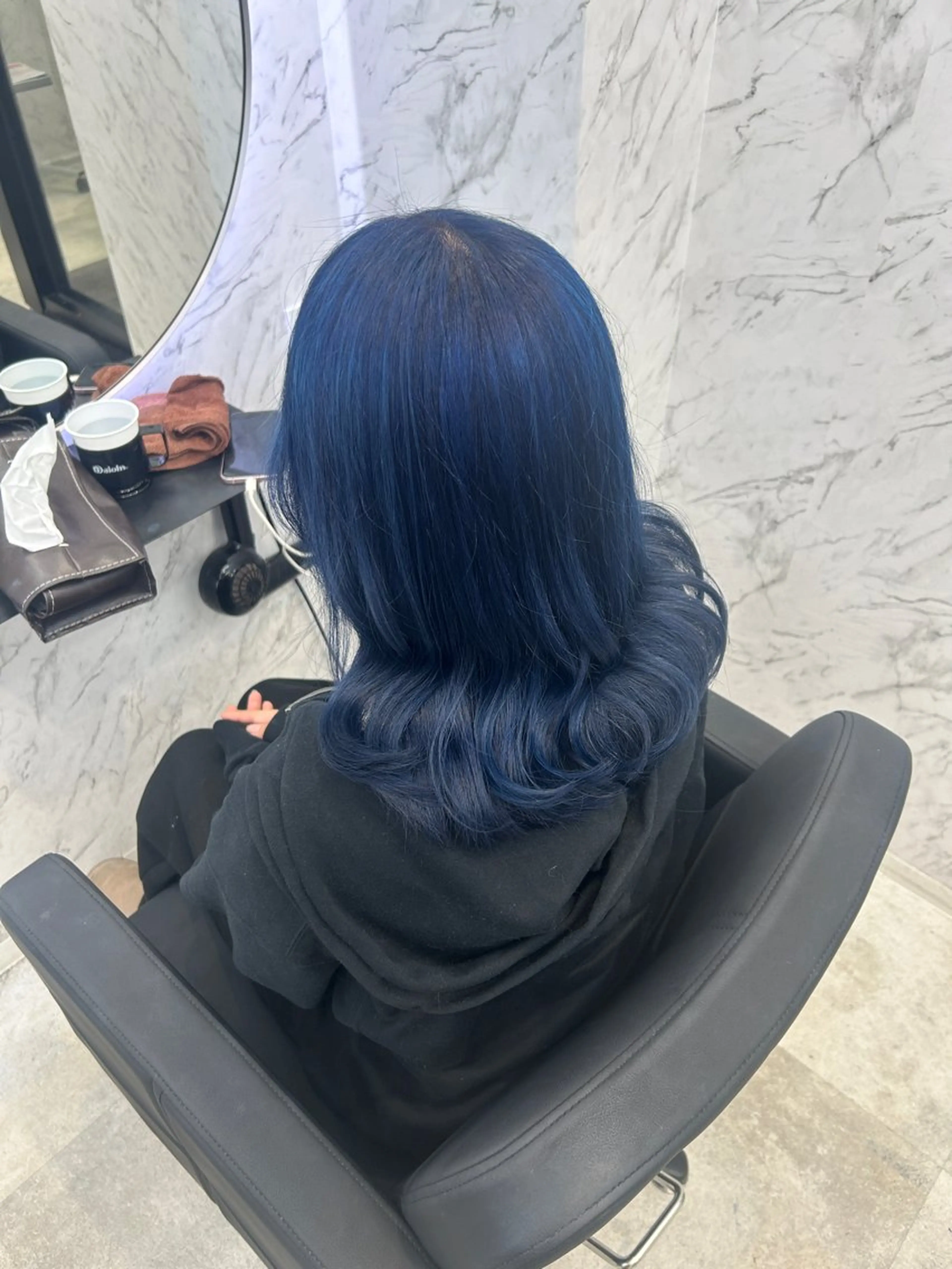 セミロング カラー ブルーカラー ヘアカラー トリートメント カット¥1100 ✂️MIUのヘアスタイル