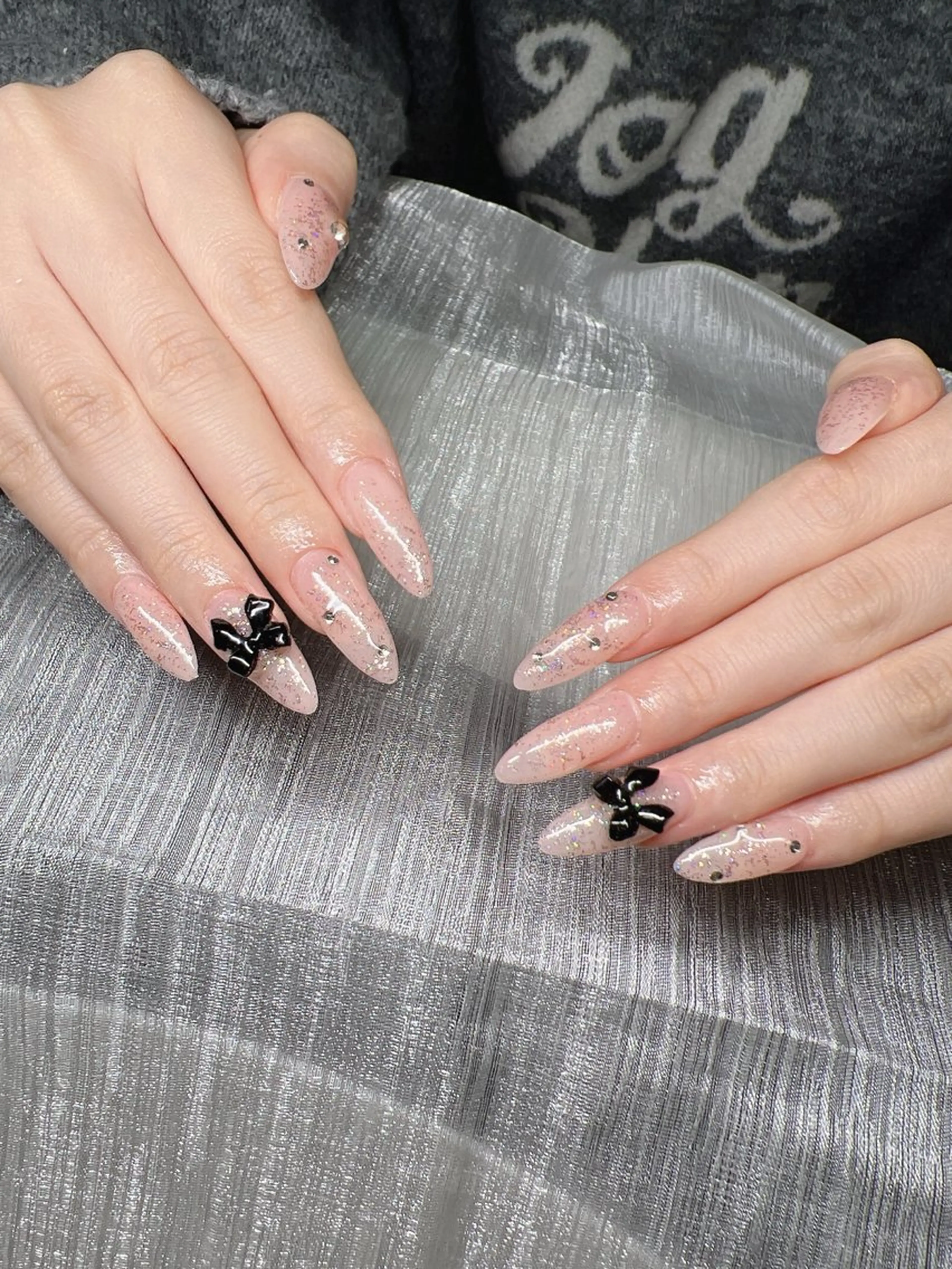 ネイル オーロラネイル チークネイル 長さ出し フットネイル フレンチネイル Lee Nails チップ長さだし専門店のネイルデザイン