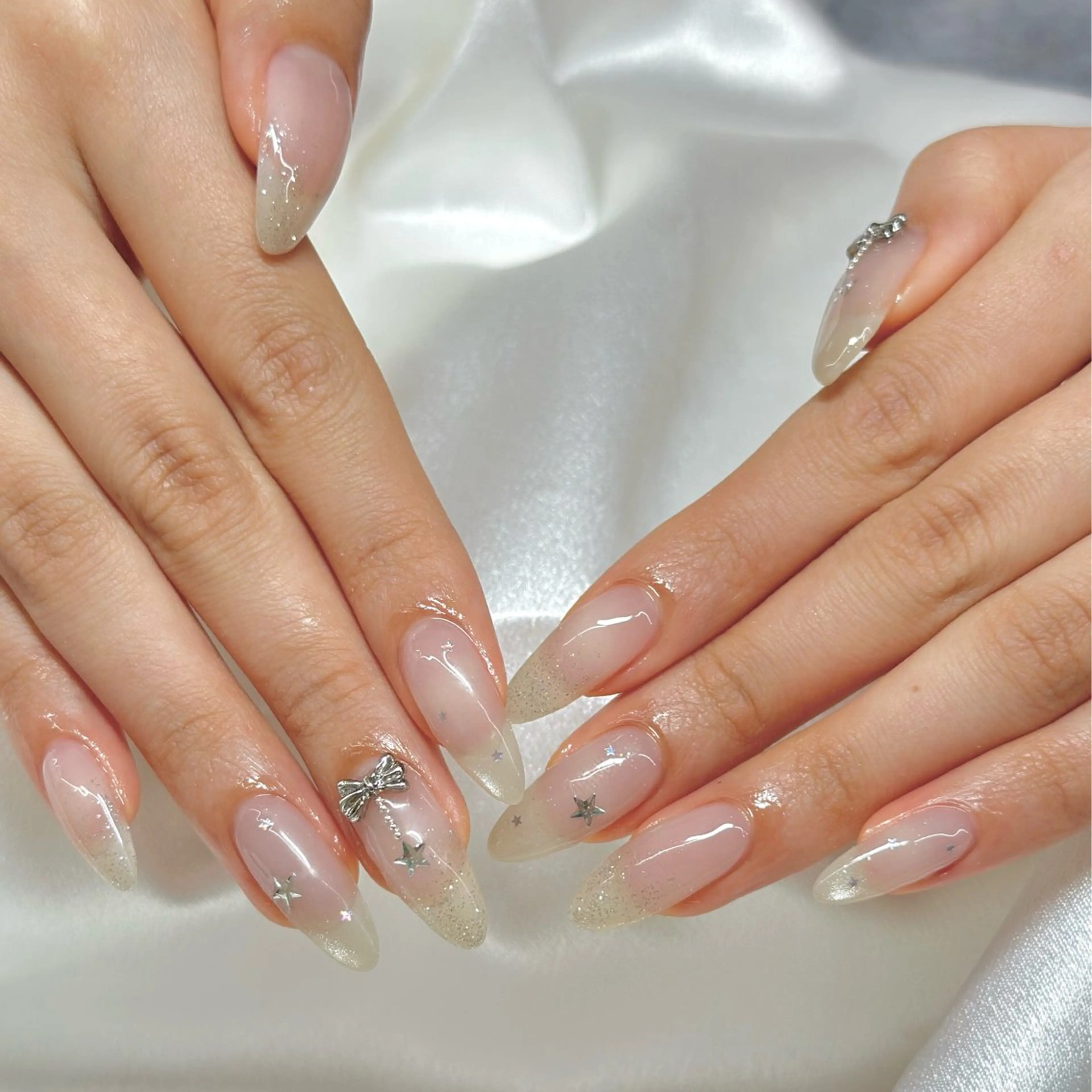 ネイル ジェルネイル ロングネイル マグネットネイル パラジェル ハンドネイル fukuyasu rikaのネイルデザイン