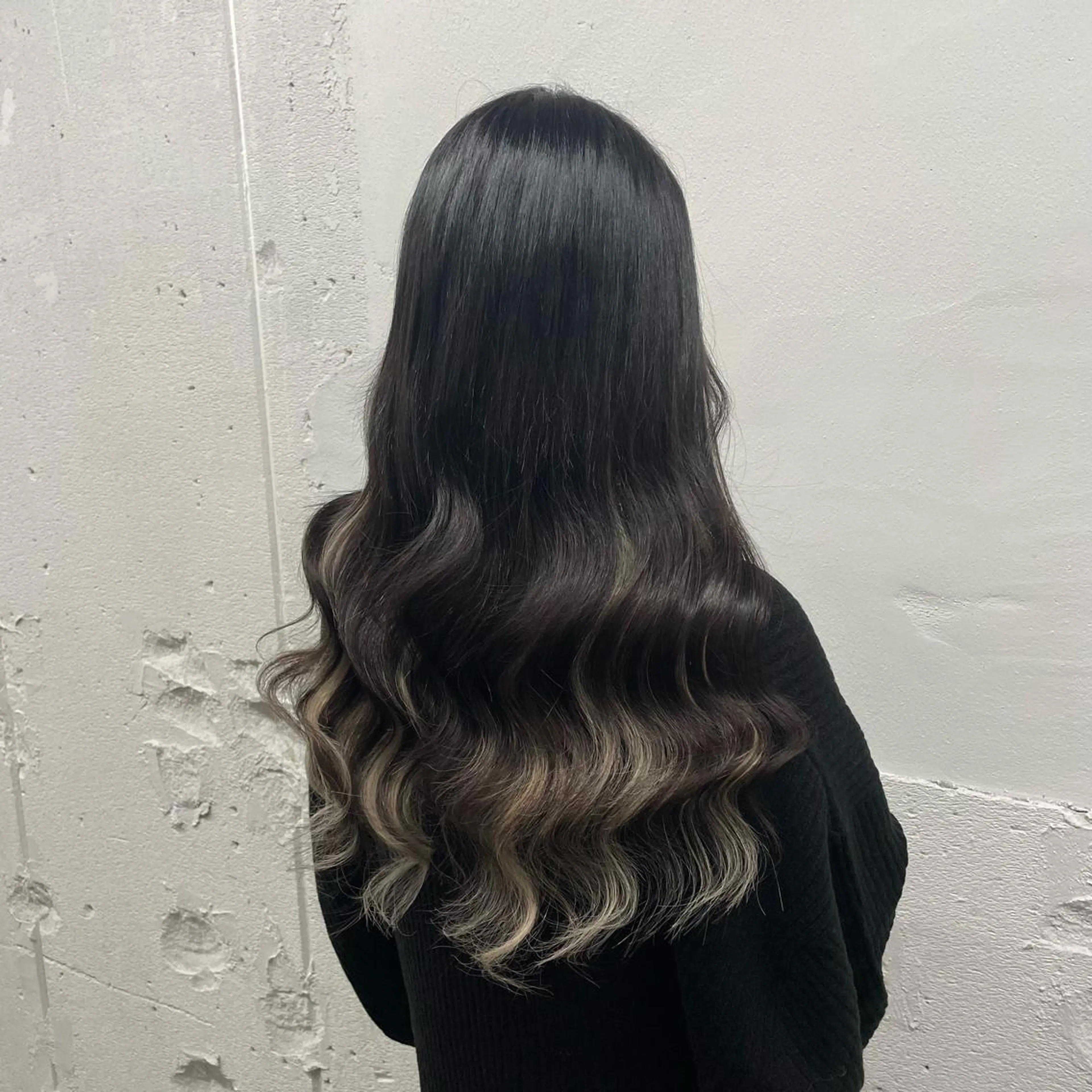 ロング カラー シールエクステ バレイヤージュ ミストバング ダブルカラー  フェイスフレーミング ヘアカラー エクステ 🧡艶髪ちゅるん髪 🫧🧡YUKI❄️のヘアスタイル