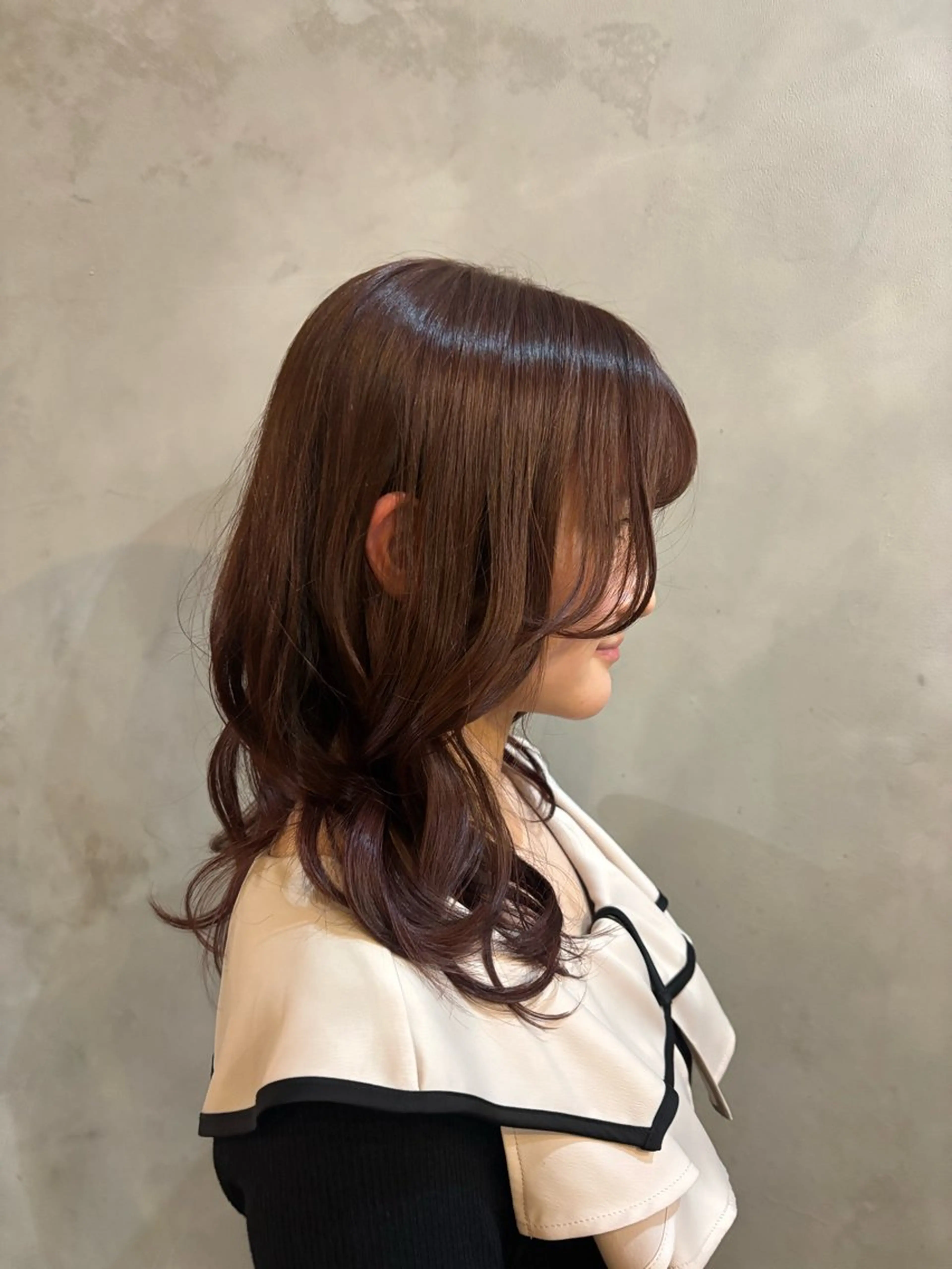 セミロング カラー 透明感/暖色カラー ミウのヘアスタイル