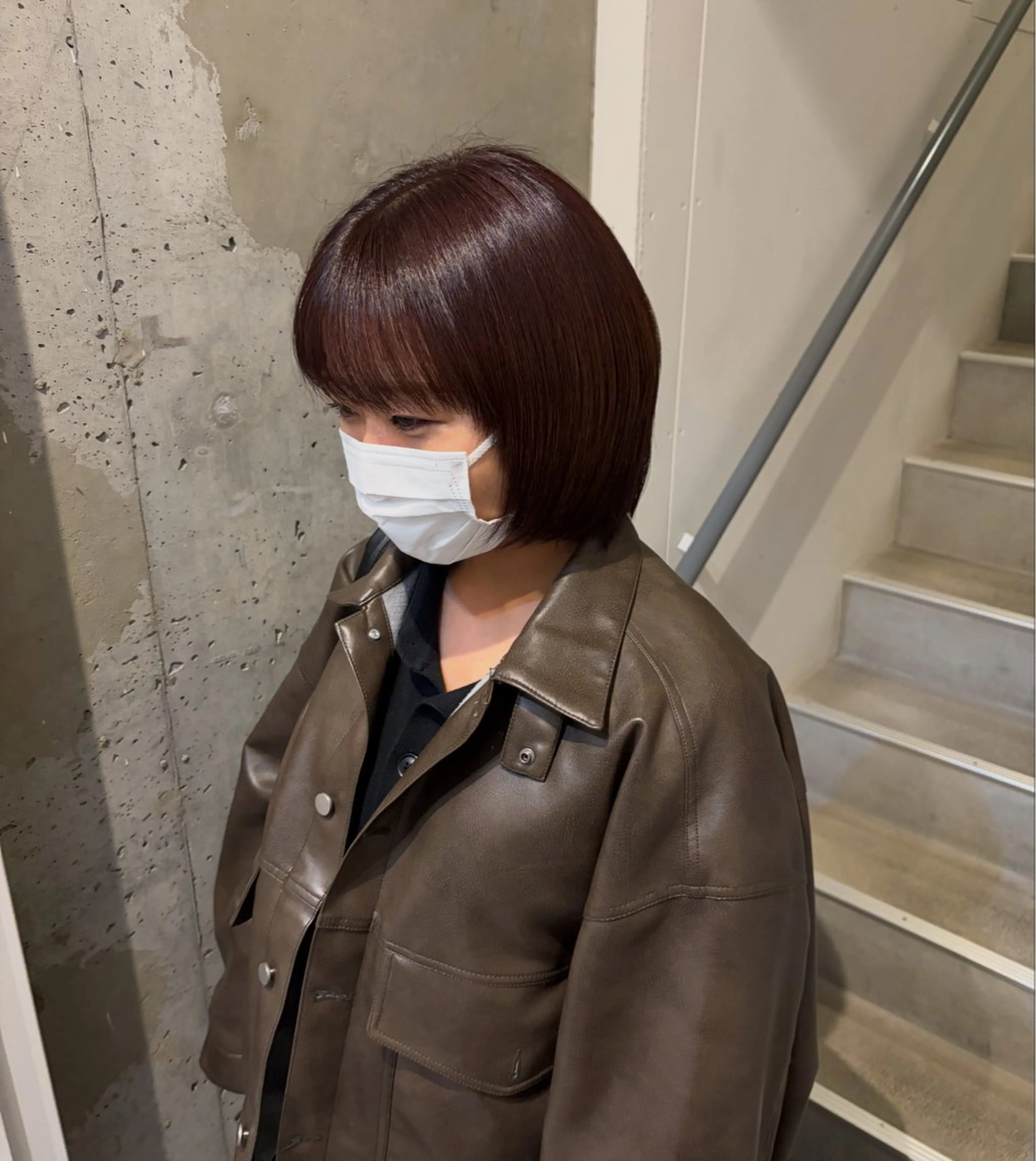 ミディアム ヘアカラー 中田 桃夏のヘアスタイル