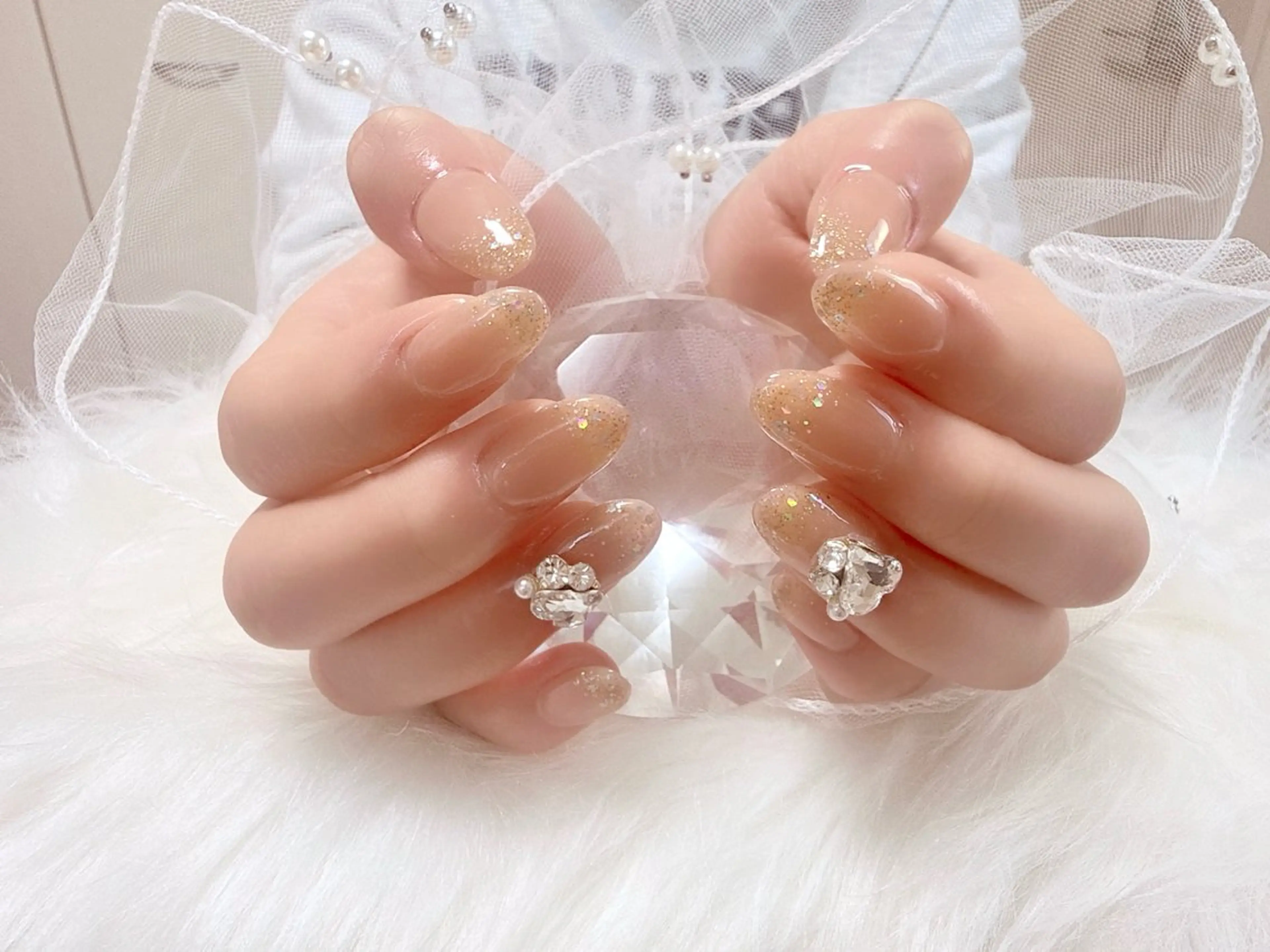 【自爪】　✨マグネットネイル ＊ ラメグラデーション✨の写真