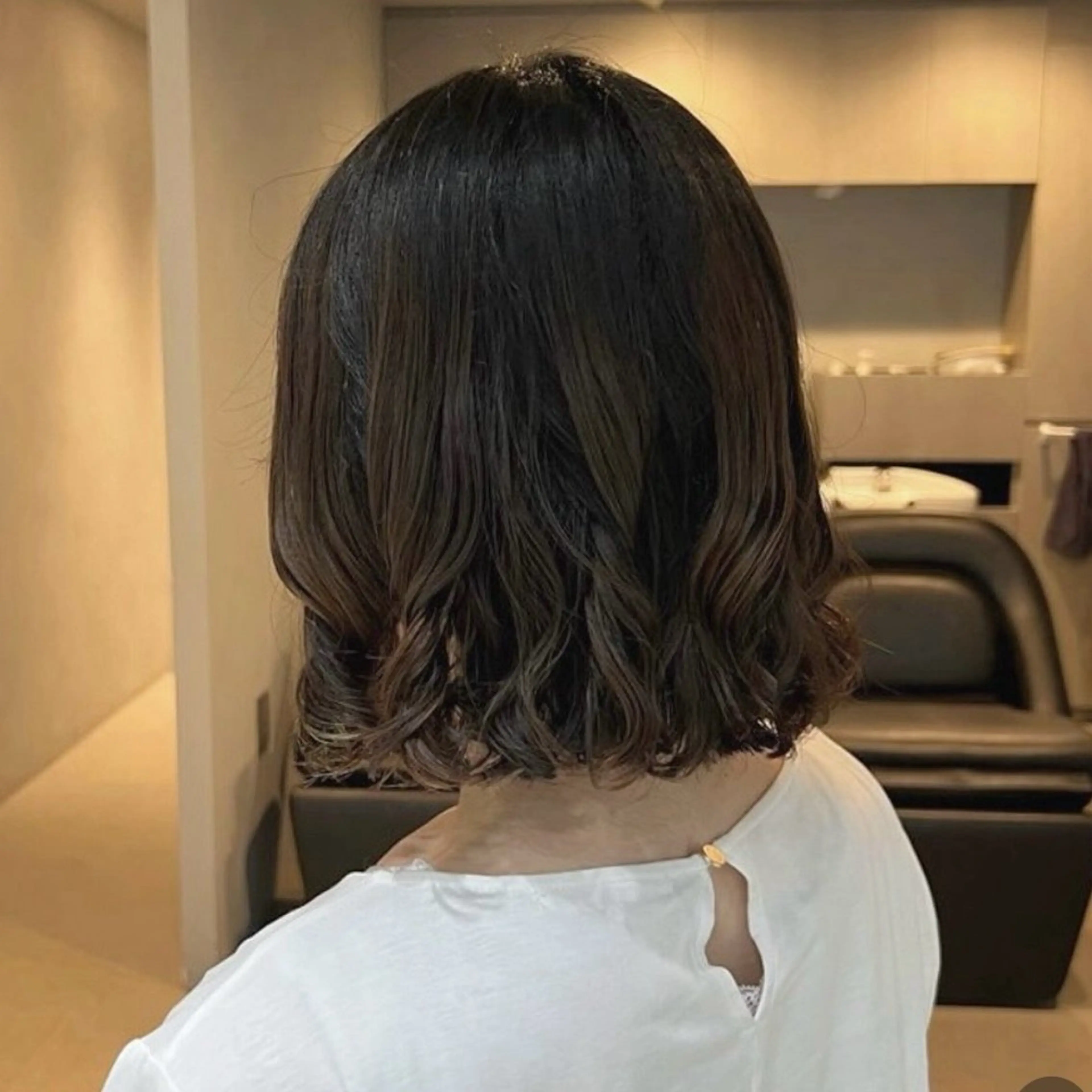 ショート パーマ ボブ akane/ボブ /ブラウンベージュのヘアスタイル