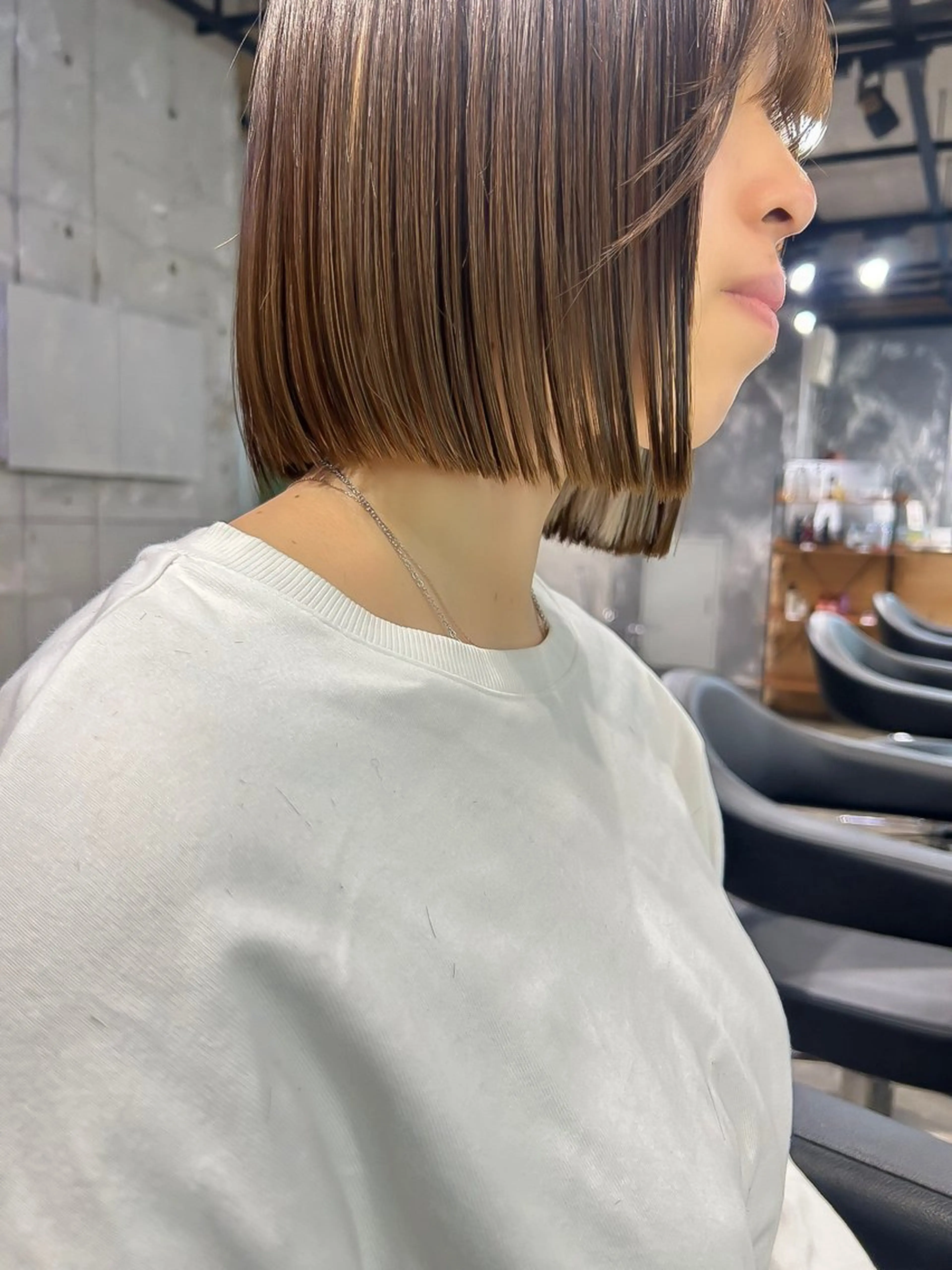 ショート カラー 切りっぱなしボブ ボブ 韓国風ヘア 【縮毛矯正ブリーチ】 MANATO🌈のヘアスタイル