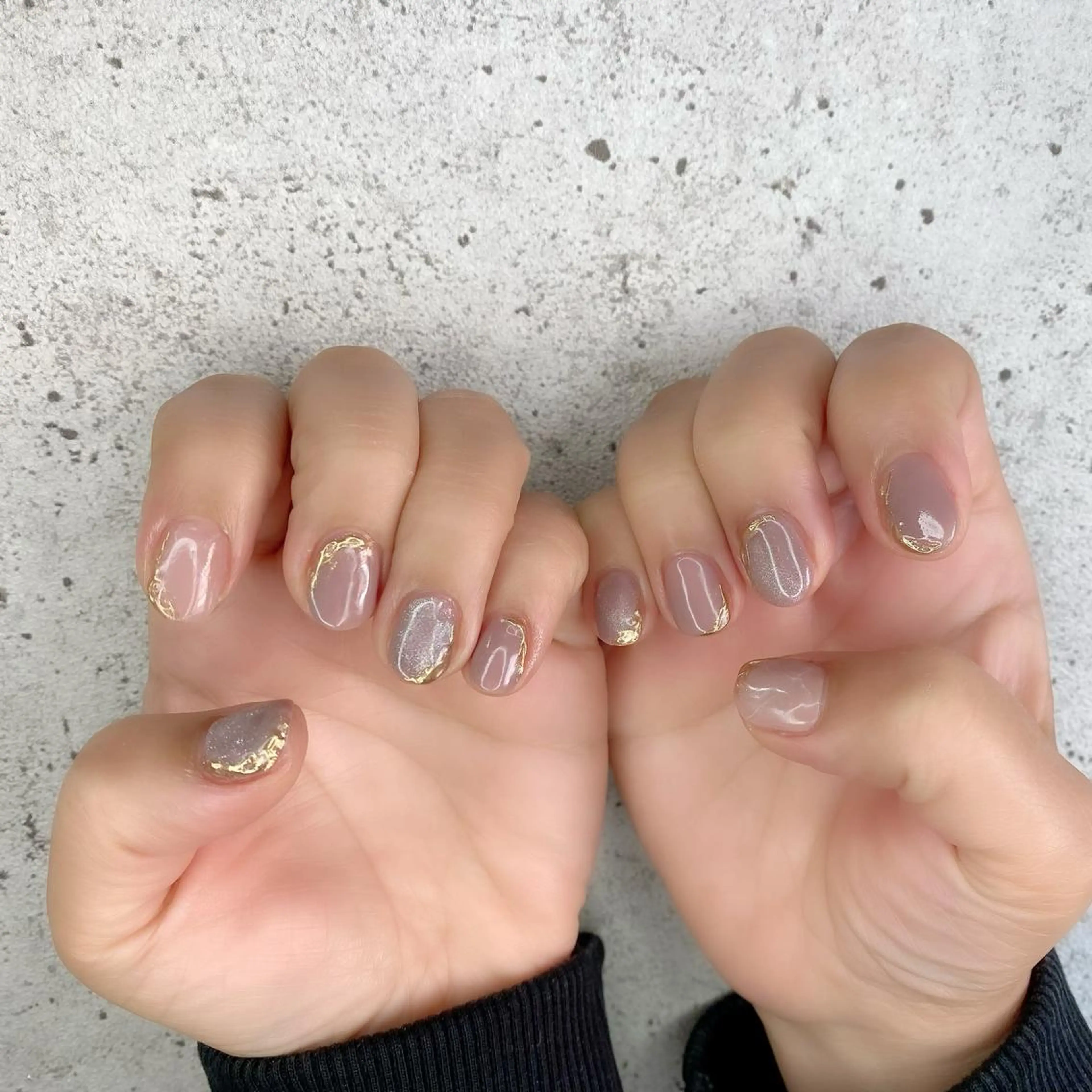 ショート カラー パーマ ヘアアレンジ メンズ キッズ ネイル マツエク・マツパ ショートヘア マグネットネイル 大理石ネイル(マーブル) ミラーネイル ショートネイル ハンドネイル Salon Ｋのネイルデザイン