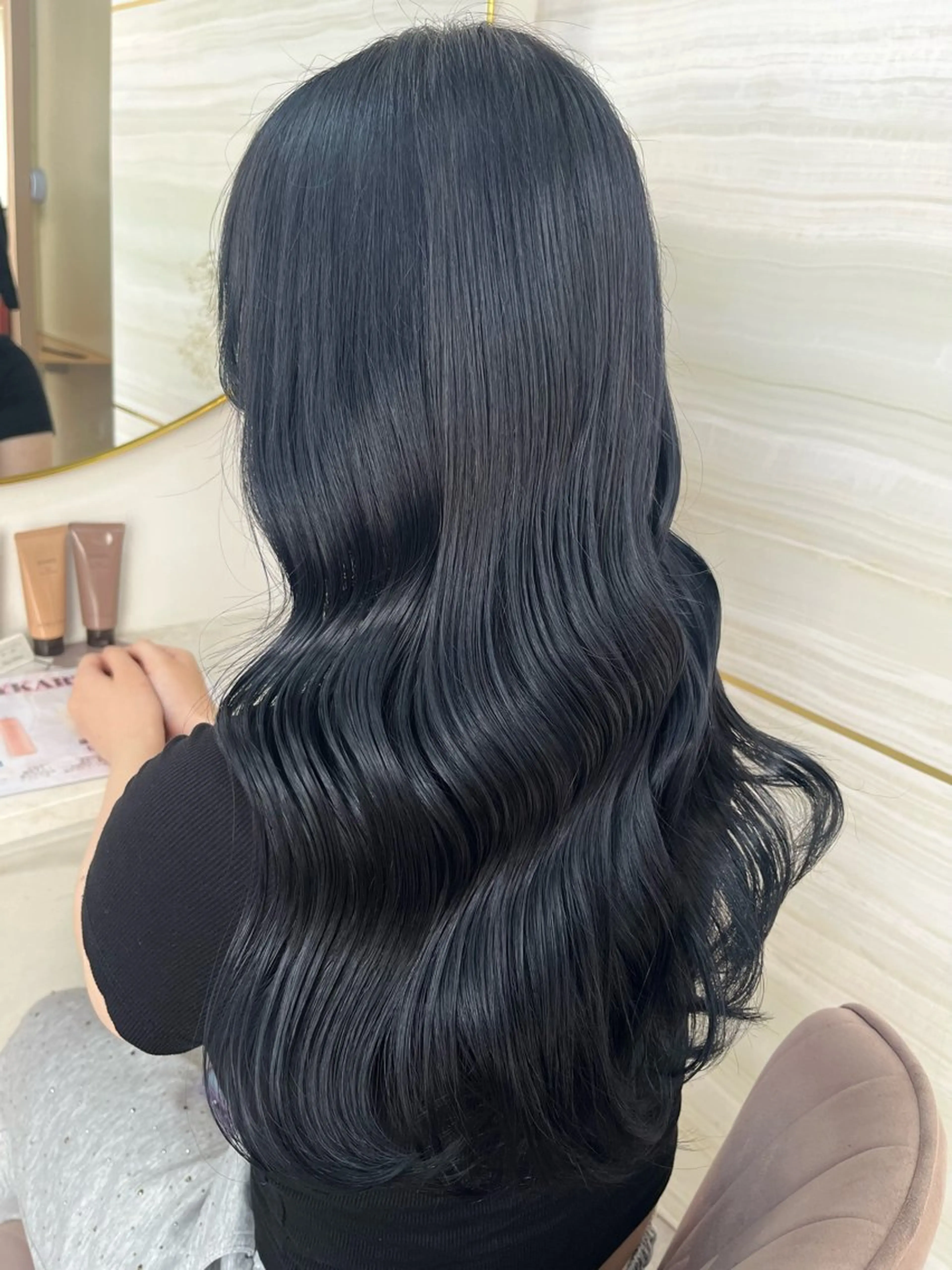 ロング カラー カット ヘアカラー 🏹あみ🏹暗髪 /オリーブ/髪質改善のヘアスタイル