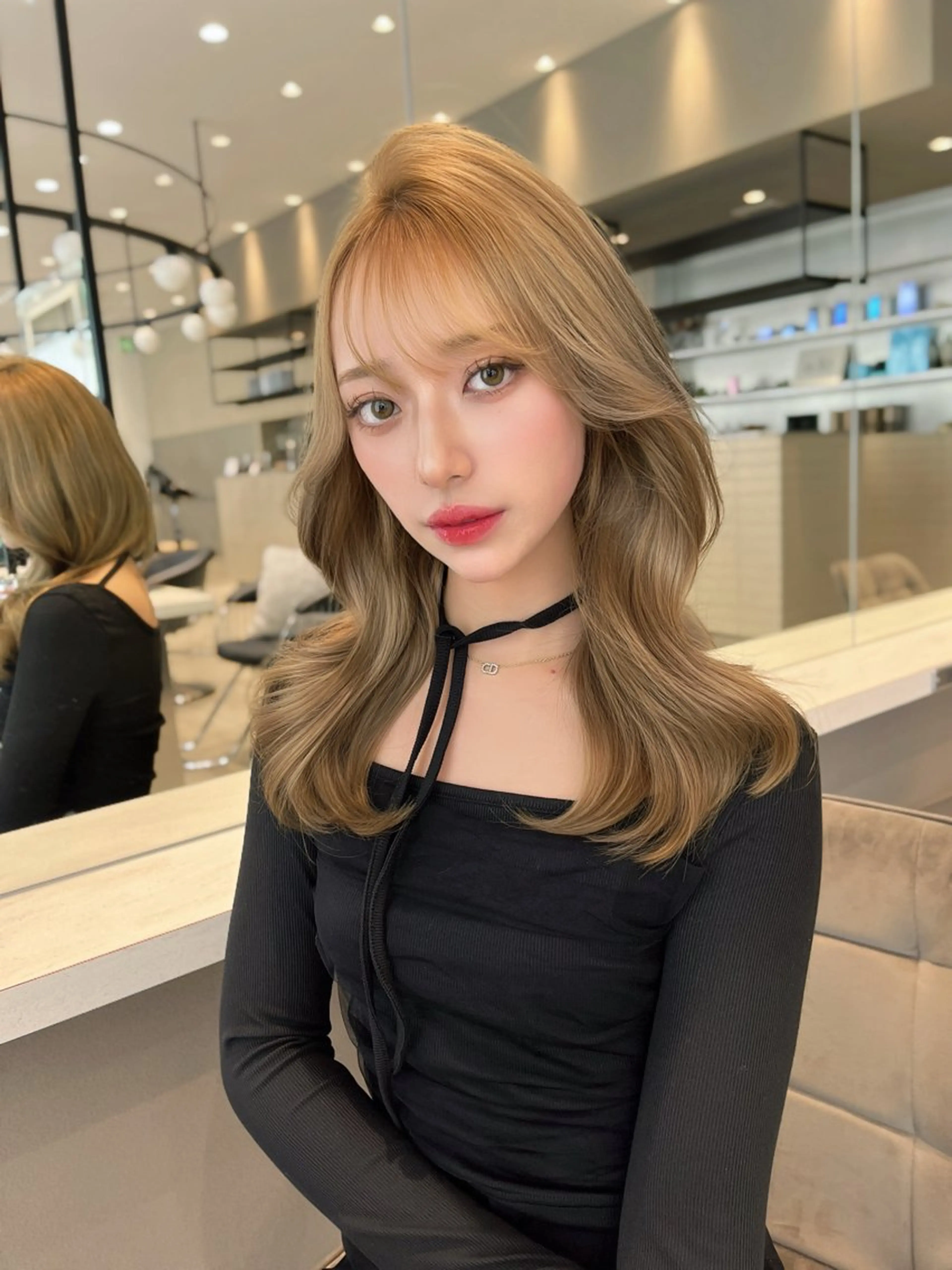 ロング カラー レイヤー/髪質改善 /透け感カラー/艶髪のヘアスタイル