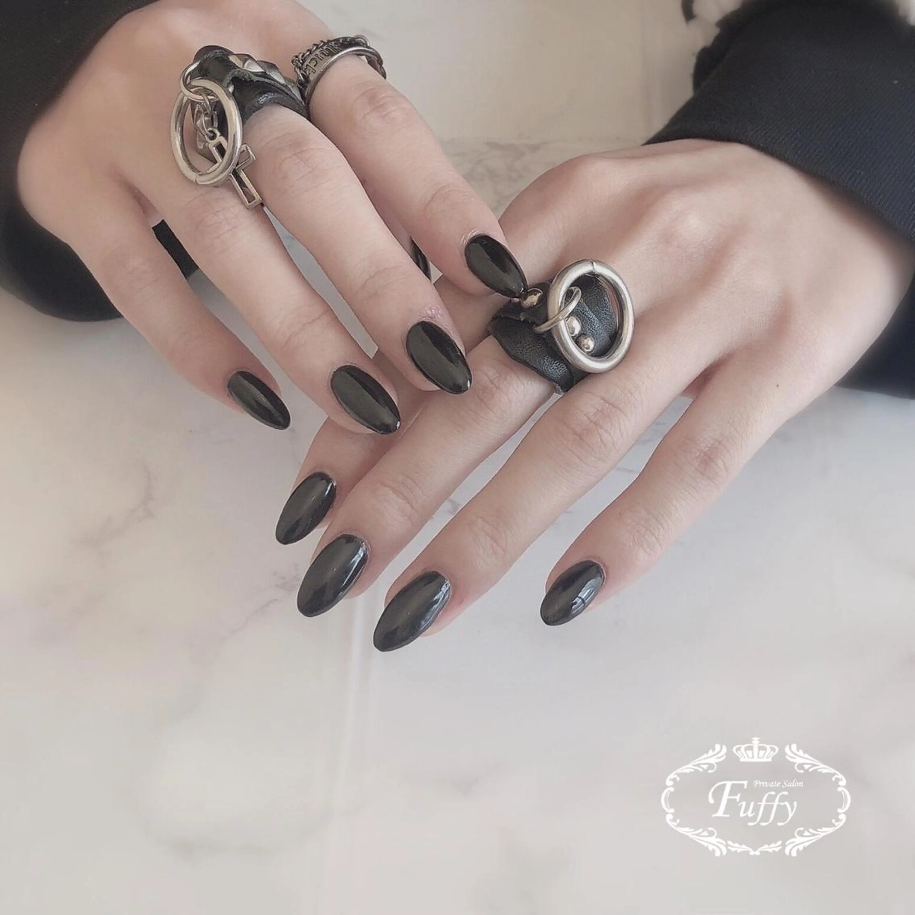 ネイル スカルプネイル シンプルネイル ハンドネイル フーフィー Fuffyのネイルデザイン