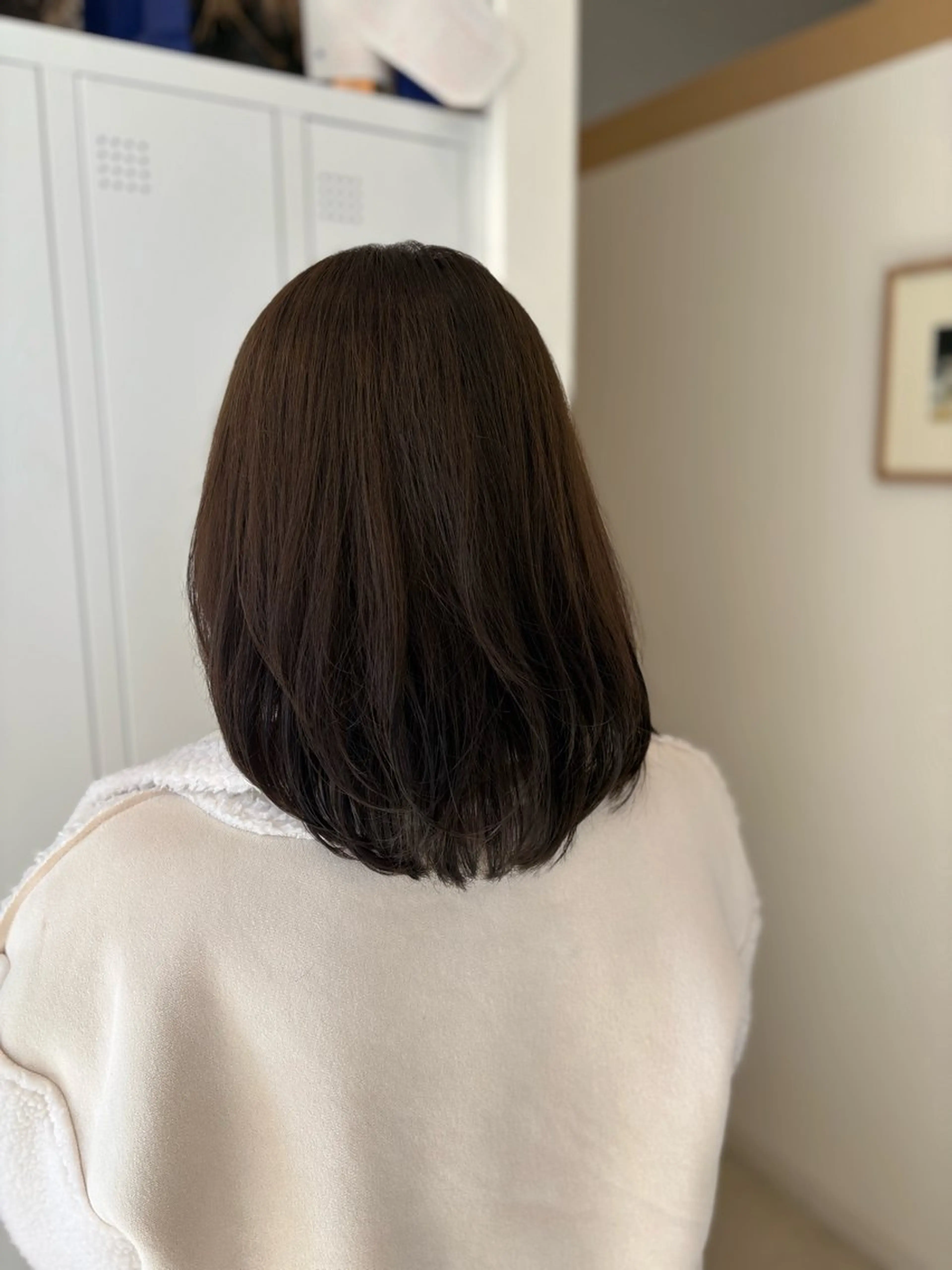 ミディアム ミディアムレイヤー レイヤーカット カット ヘアカラー 藤原仁美/レイヤー /透明感カラーのヘアスタイル