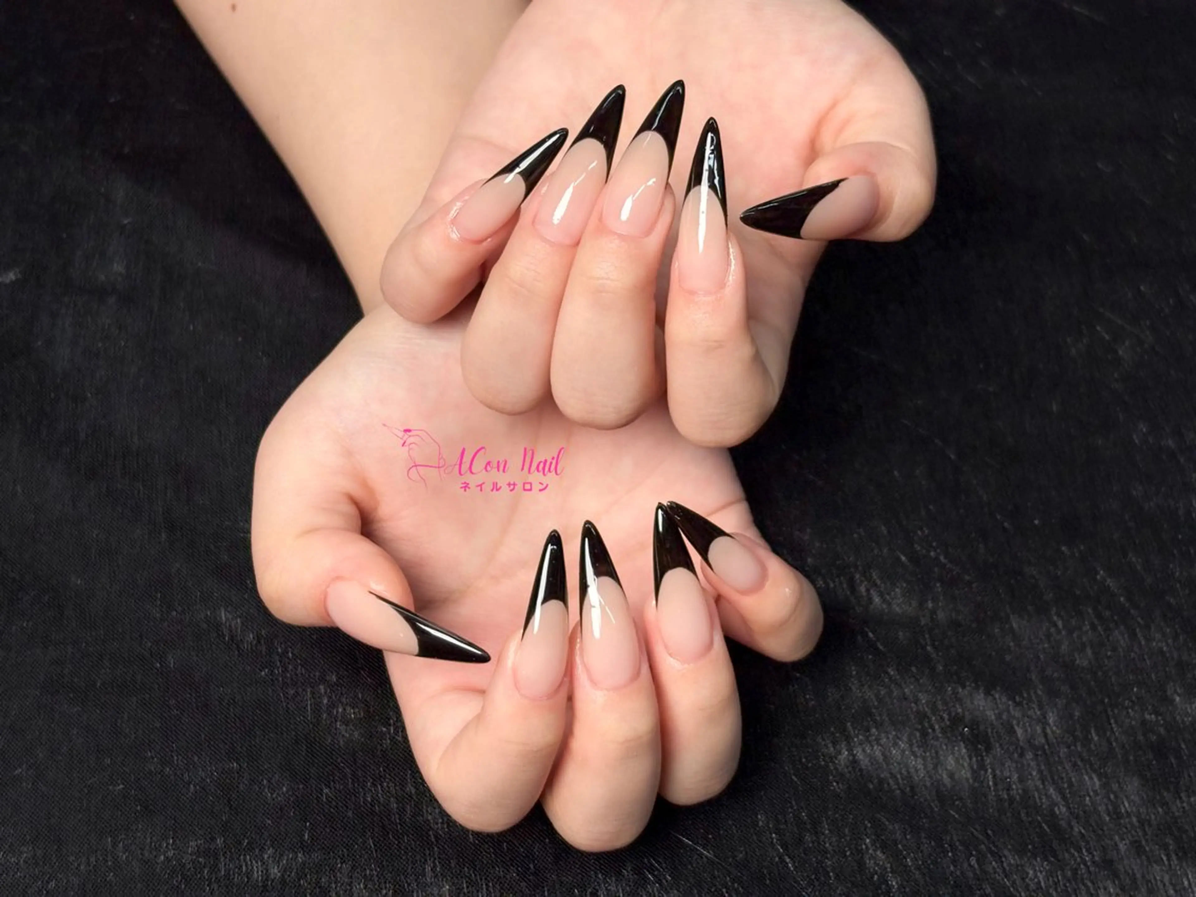 ネイル 桜ネイル 長さ出し フラワーネイル フレンチネイル ジェルネイル ハンドネイル ACon NailSalonのネイルデザイン