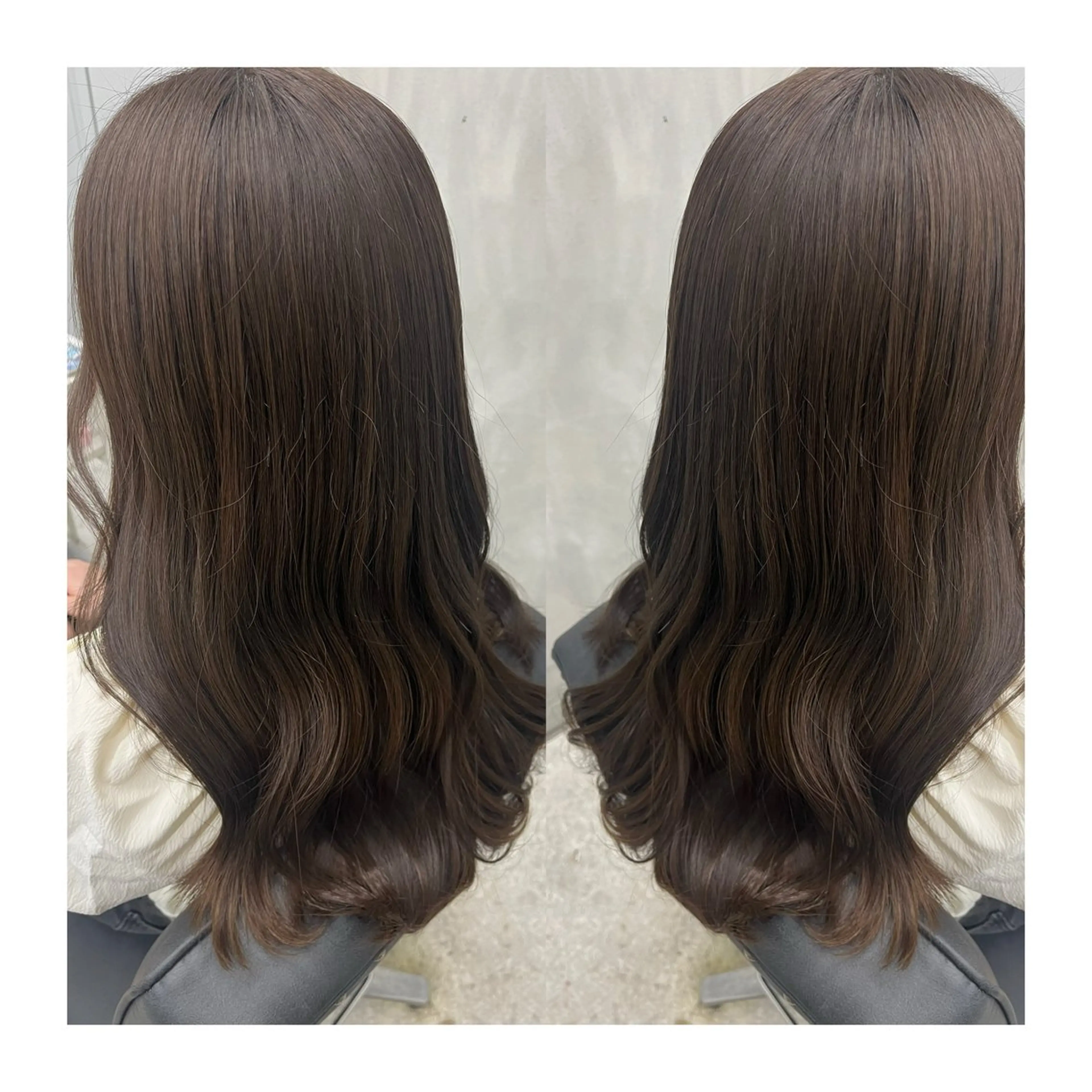 ロング ヘアカラー トリートメント 🩶韓国艶髪🇰🇷 下本夕綺のヘアスタイル