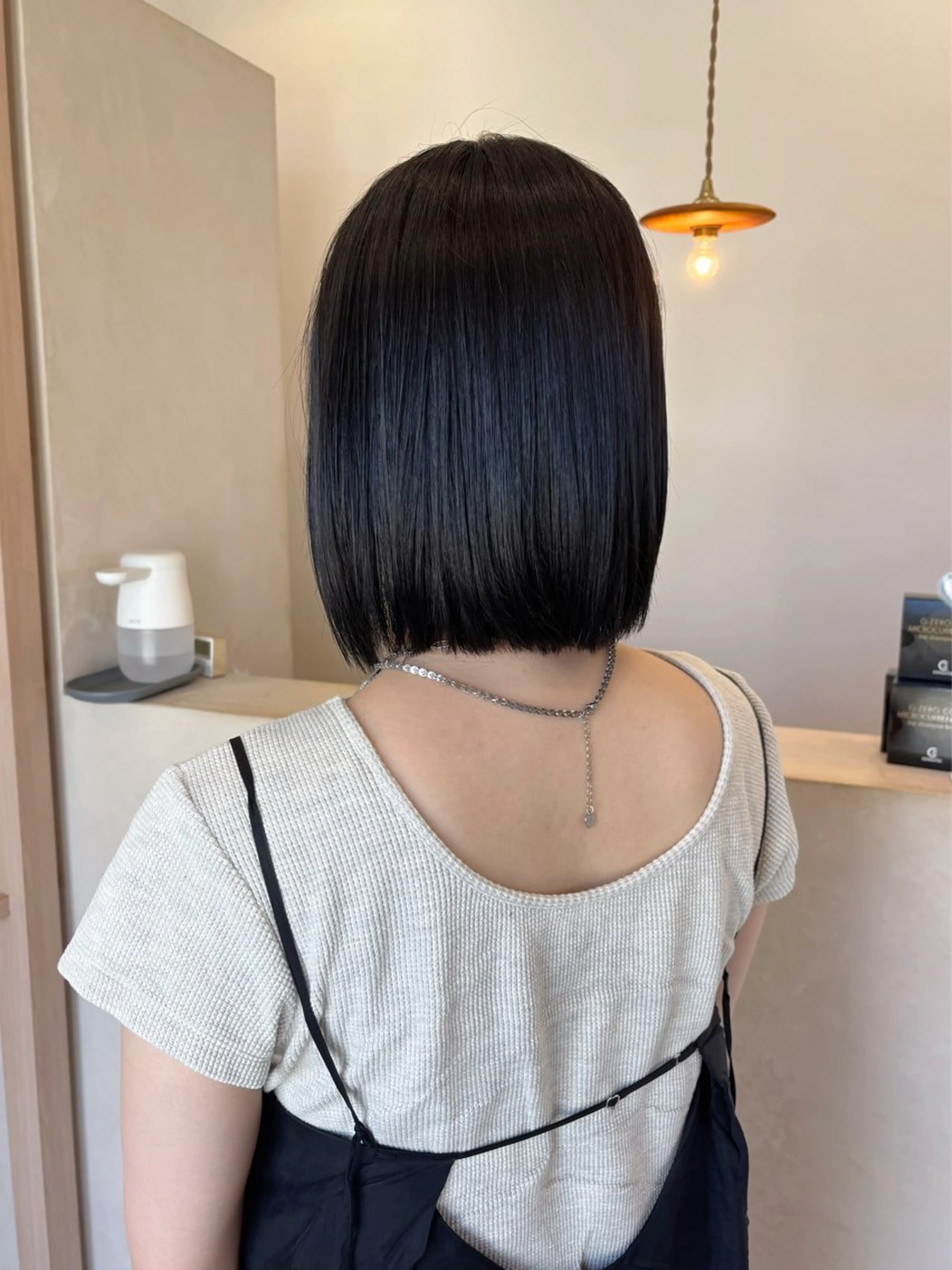 ミディアム カット ヘアカラー トリートメント 真弓 理沙/艶カラーのヘアスタイル