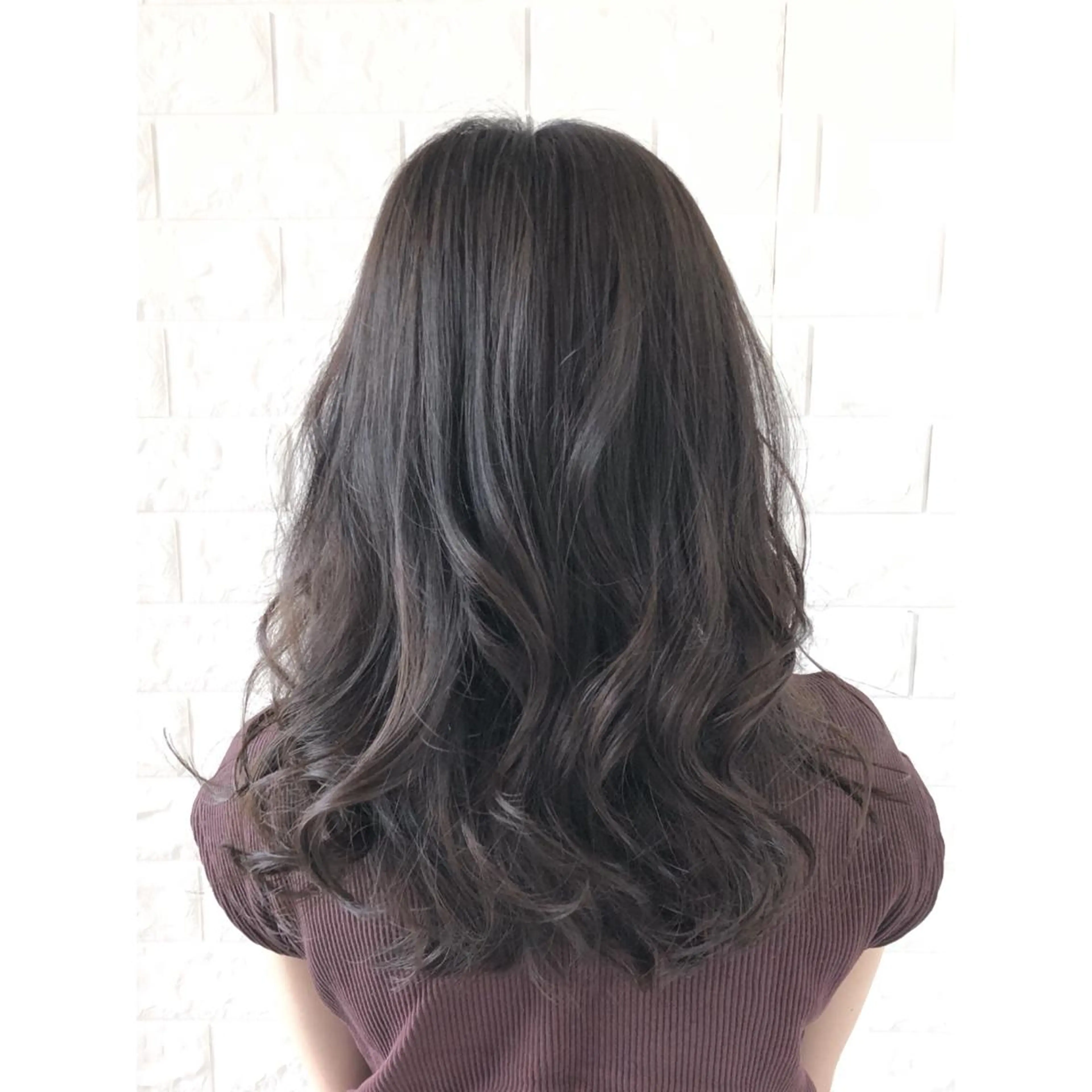 セミロング カラー アッシュ アッシュブラウン ブラウンカラー 透明感カラー イルミナカラー 髪質改善特化KIZU /艶髪研究（京都）のヘアスタイル