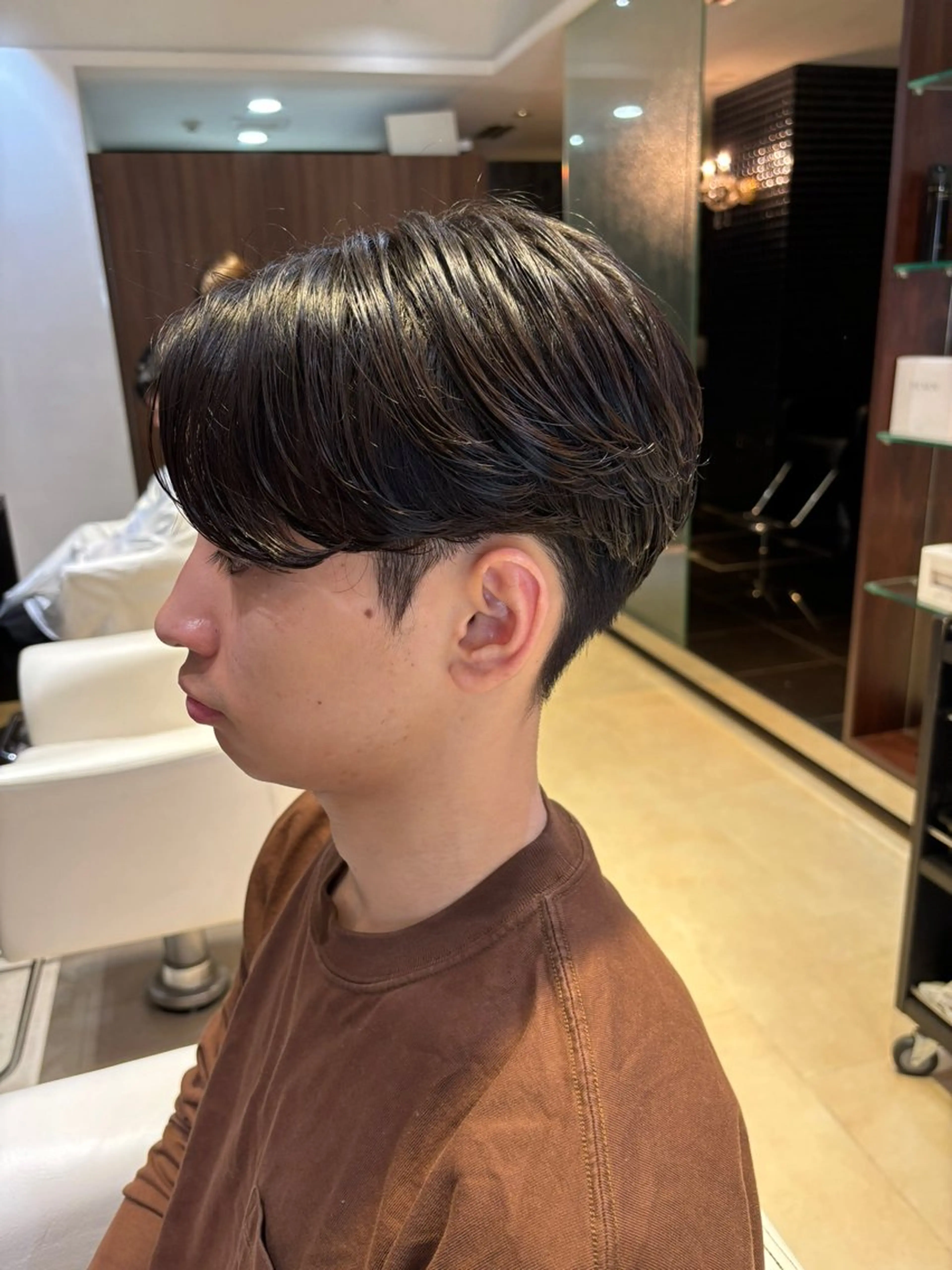 ショート パーマ メンズ カット パーマ カルマパーマ韓国ヘア shiryuのヘアスタイル