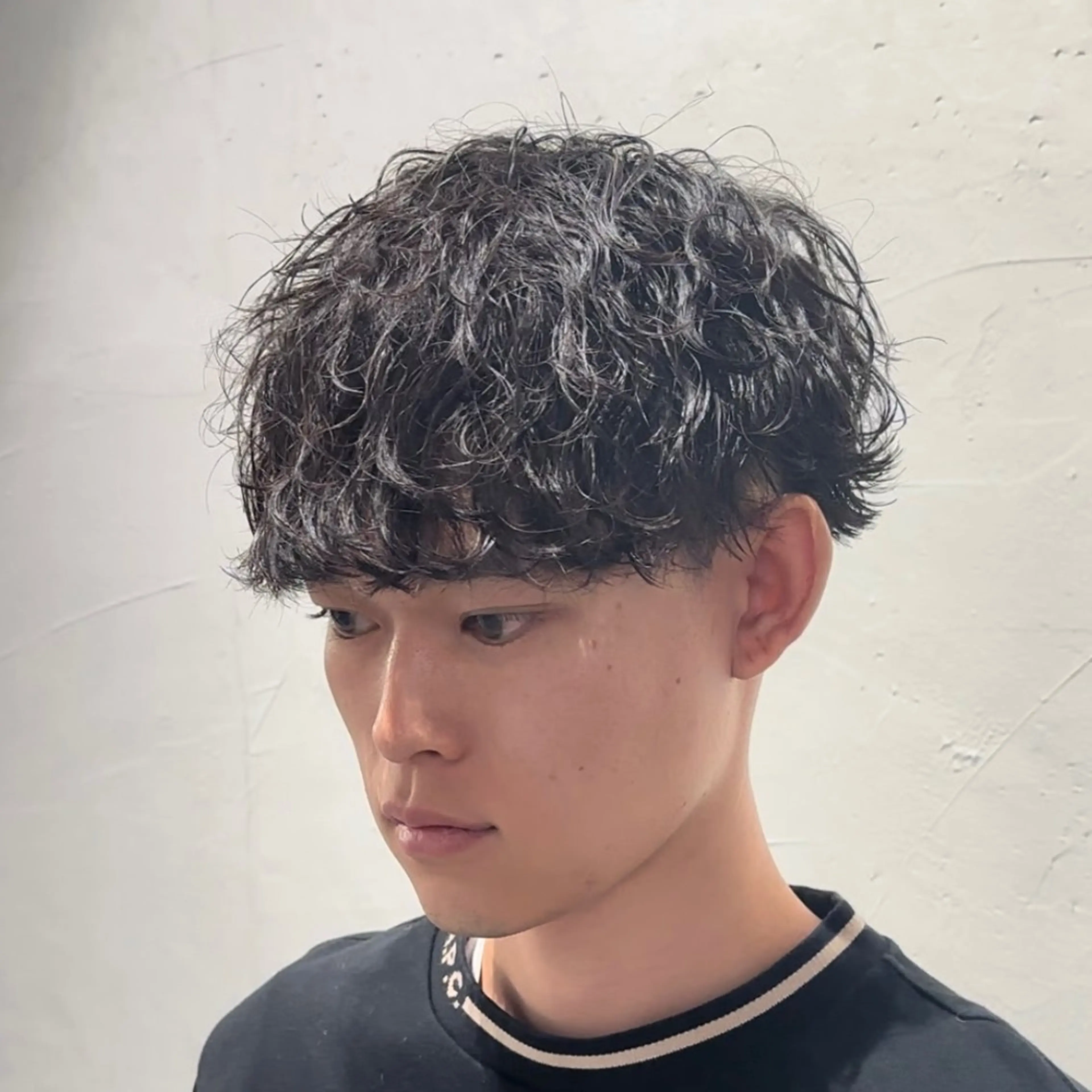 ショート パーマ メンズ マッシュ メンズパーマ 刈り上げ 波巻きパーマ メンズの悩み解決専門 柏パーマ職人/曽我尾のヘアスタイル