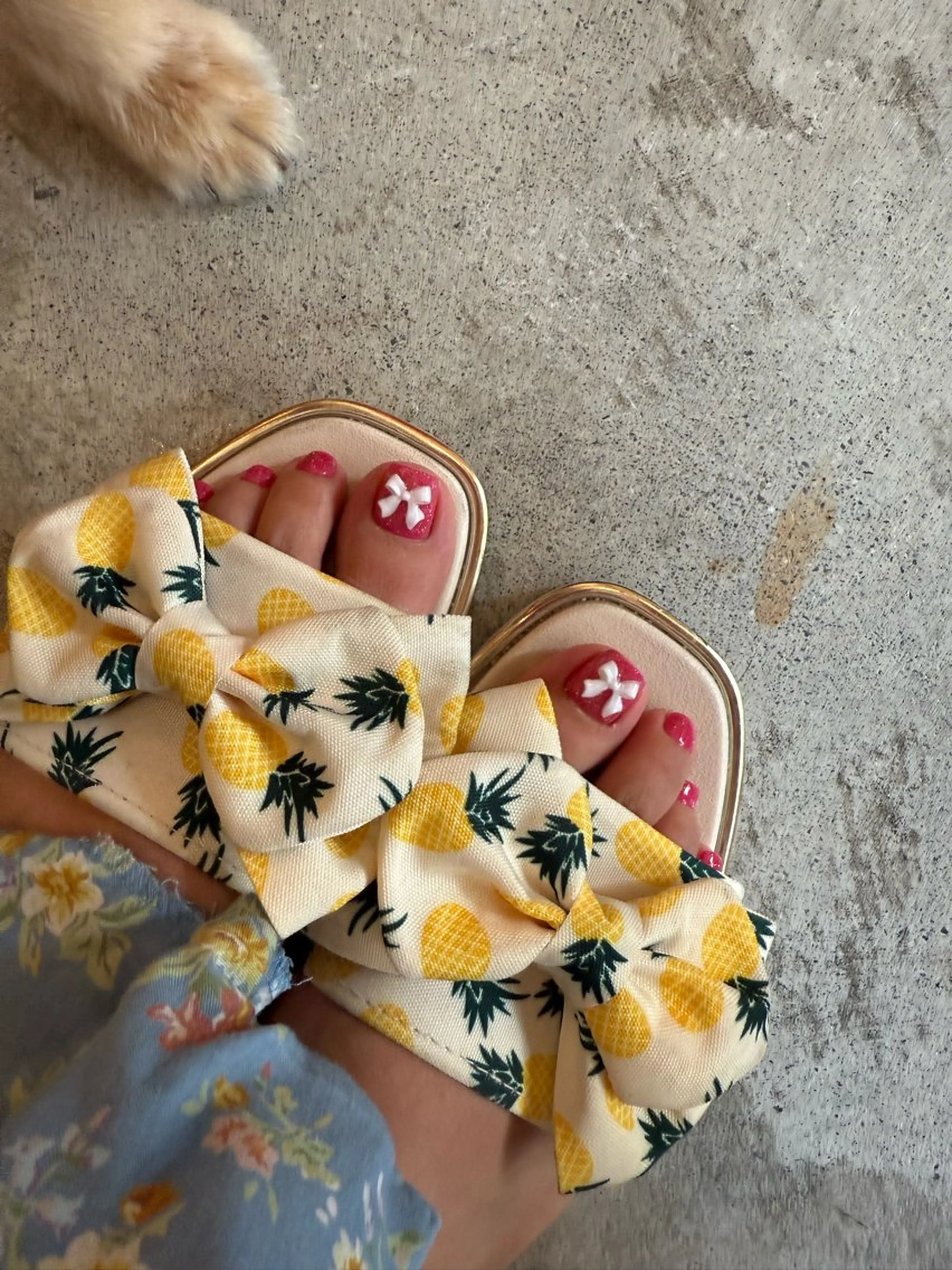 ネイル フットネイル ピンク リボン ハンドネイル yuki nail...のネイルデザイン