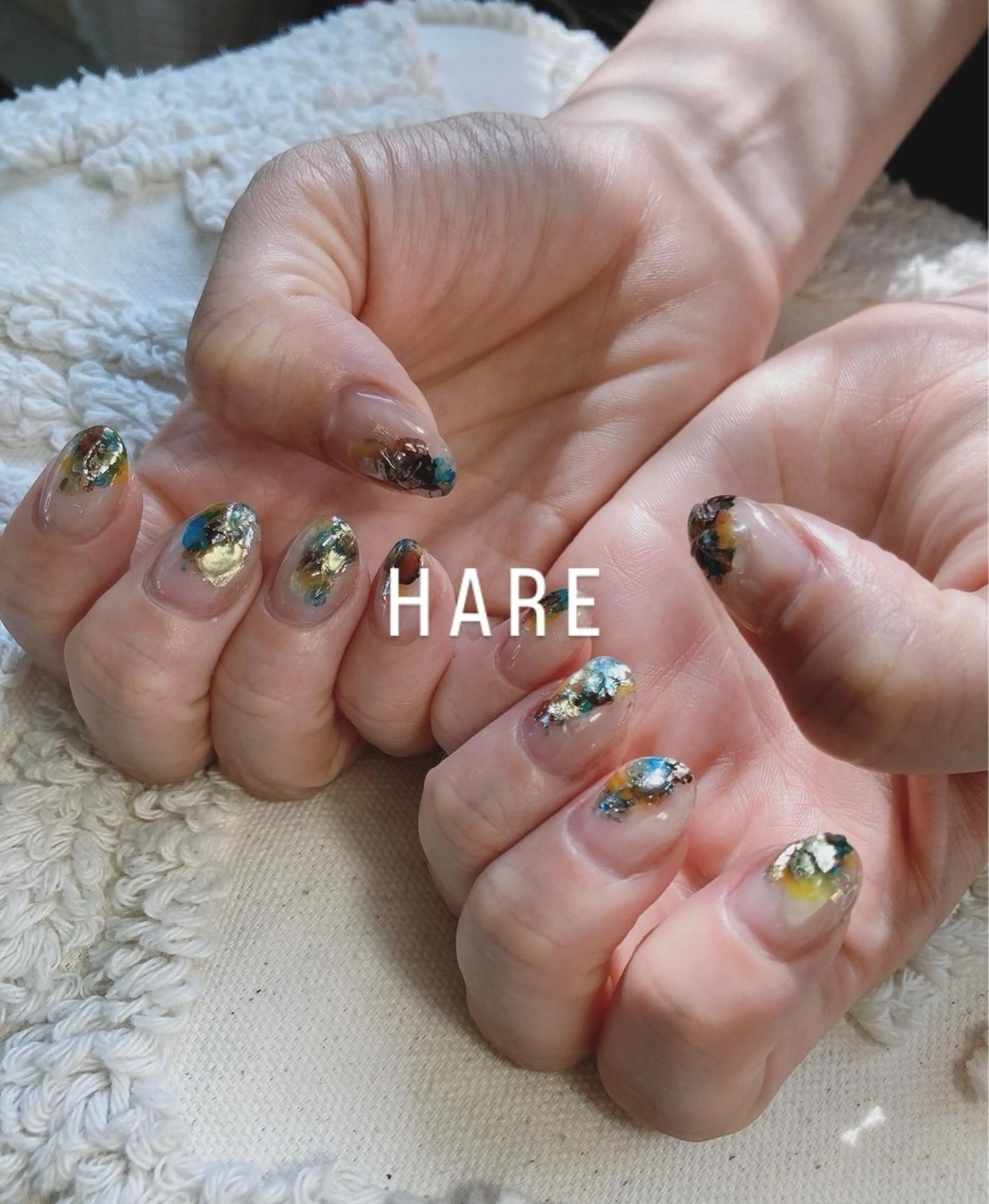 ネイル ニュアンスネイル ハンドネイル Hare nailのネイルデザイン