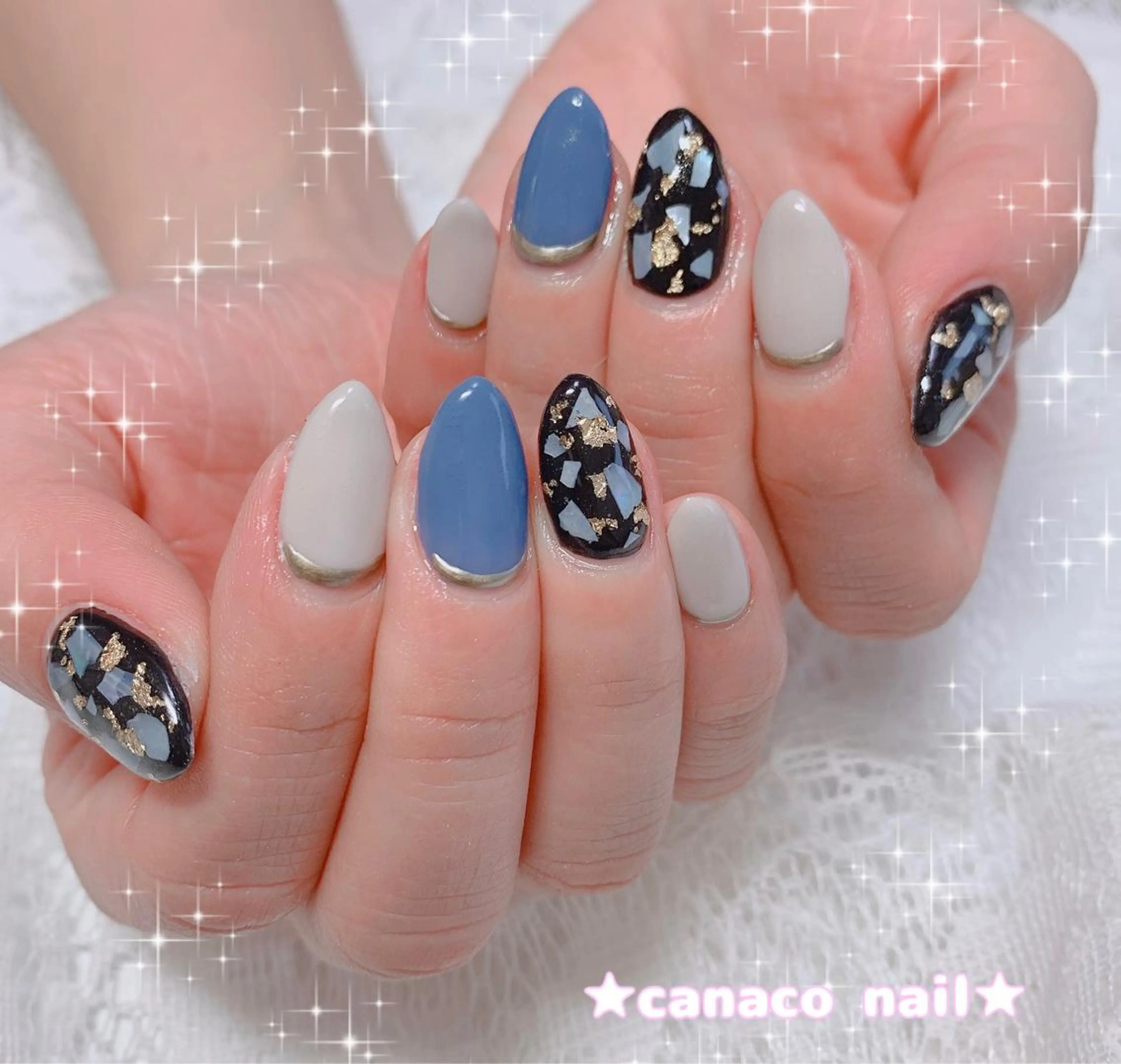 ネイル アートネイル フレンチネイル ジェルネイル パラジェル ストーンネイル ハンドネイル ハンドケア ベテランネイル cnc  nailのネイルデザイン