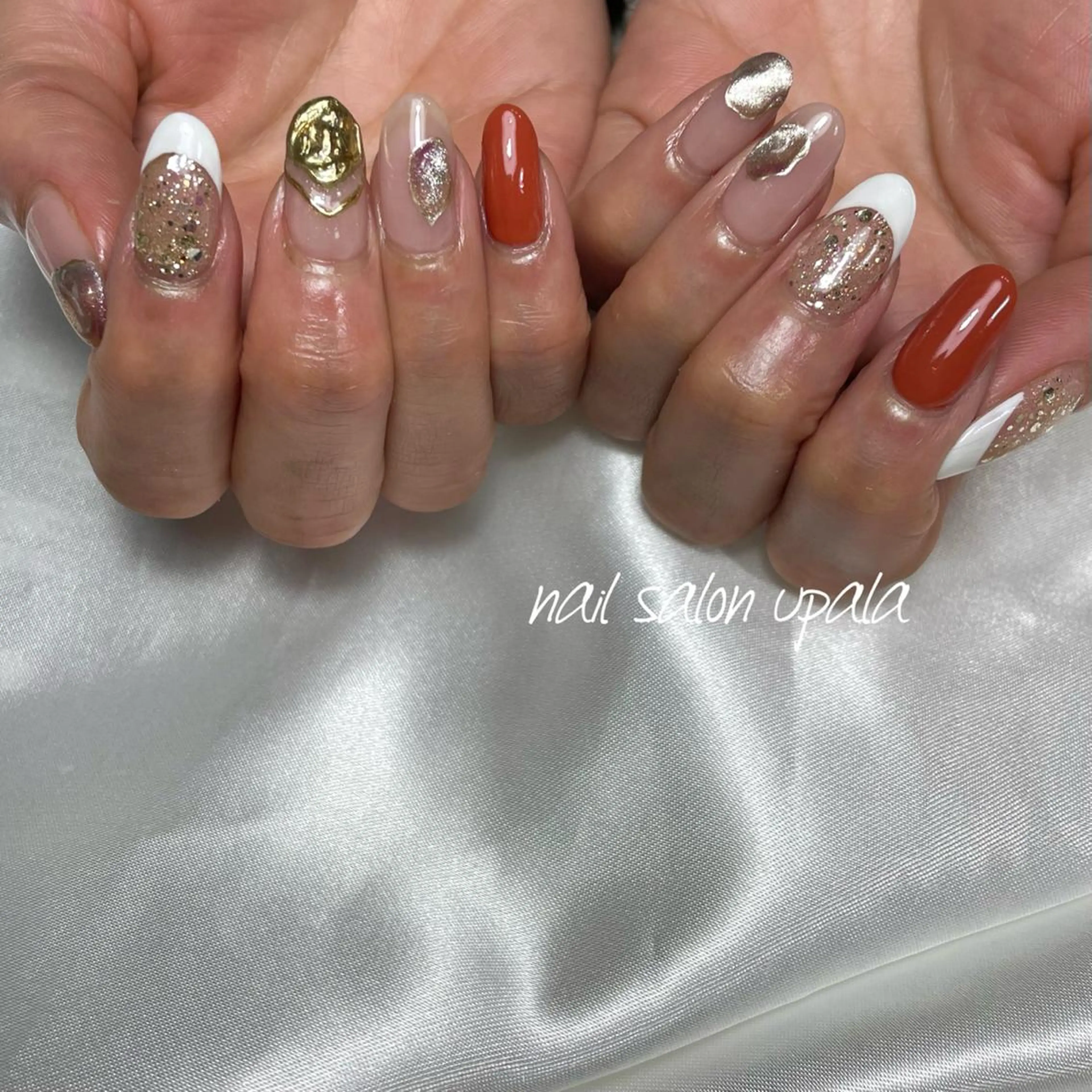 ネイル 氷ネイル・うるうるネイル マグネットネイル ニュアンスネイル ハンドネイル upala Mayukoのネイルデザイン