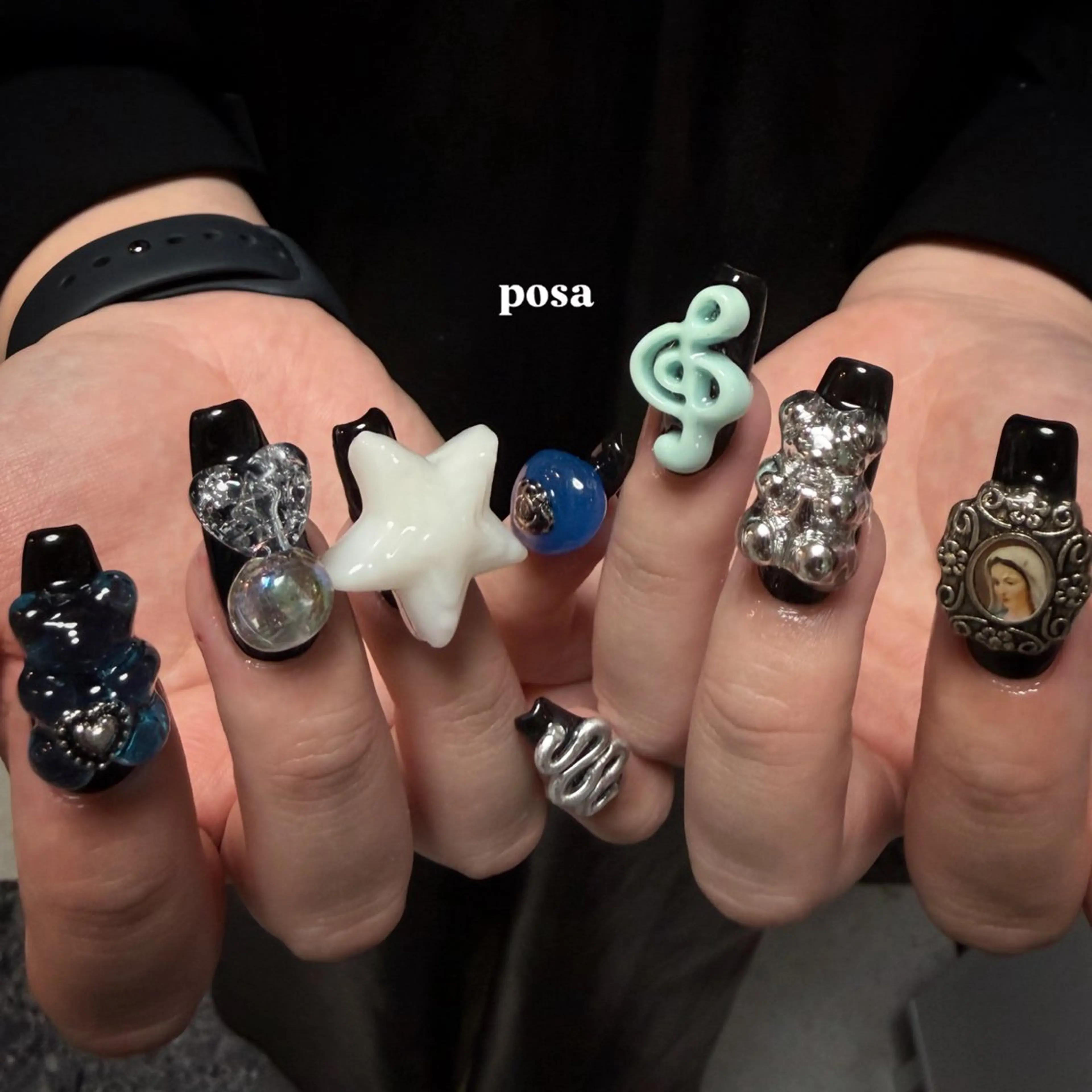 ネイル シンプルネイル ハンドネイル posa nail モエミのネイルデザイン