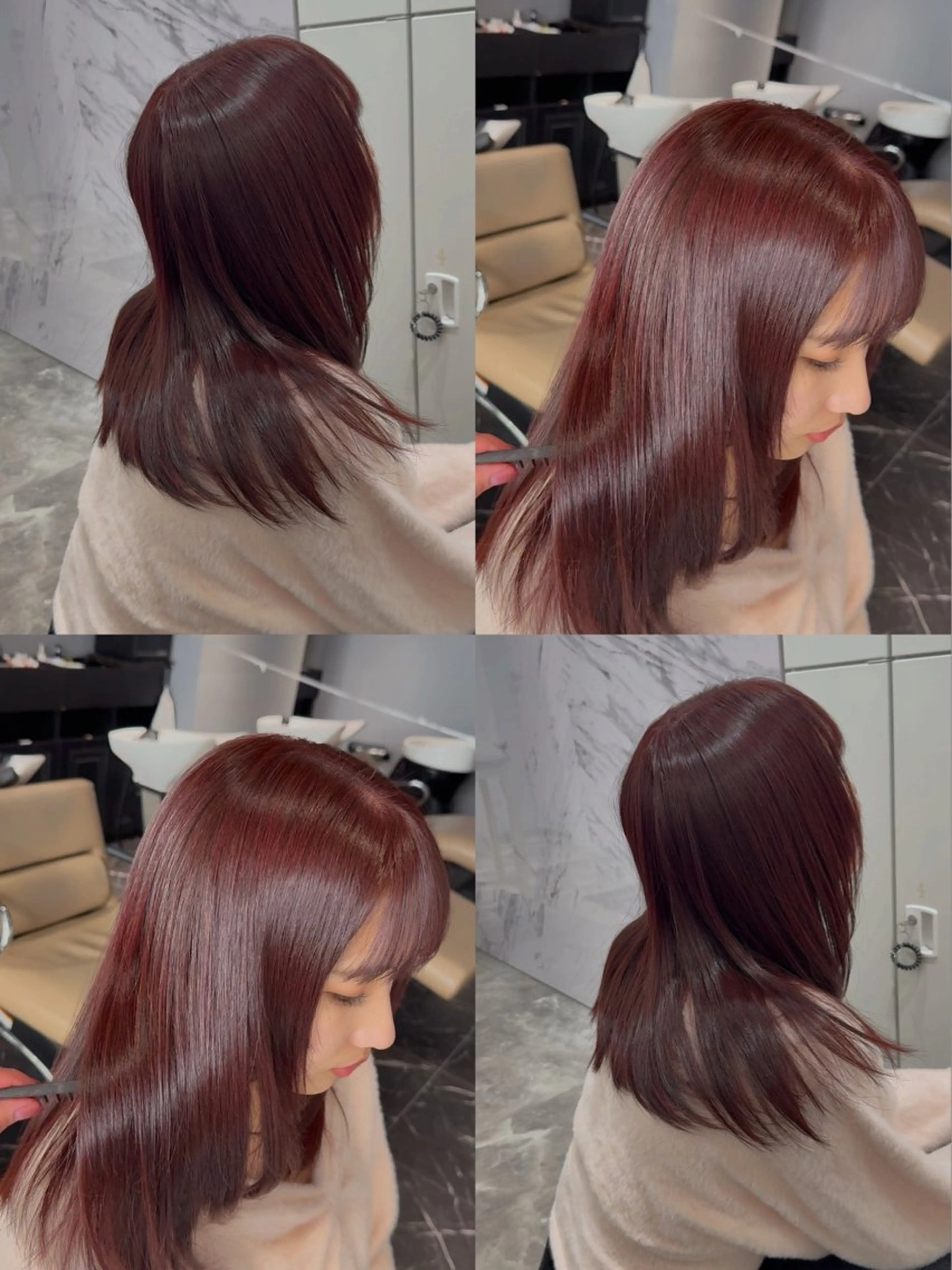 ロング カラー ブリーチ ブリーチなしカラー ヘアカラー トリートメント 🍒暖色🍒ブリーチ なしカラー/たくみ。のヘアスタイル