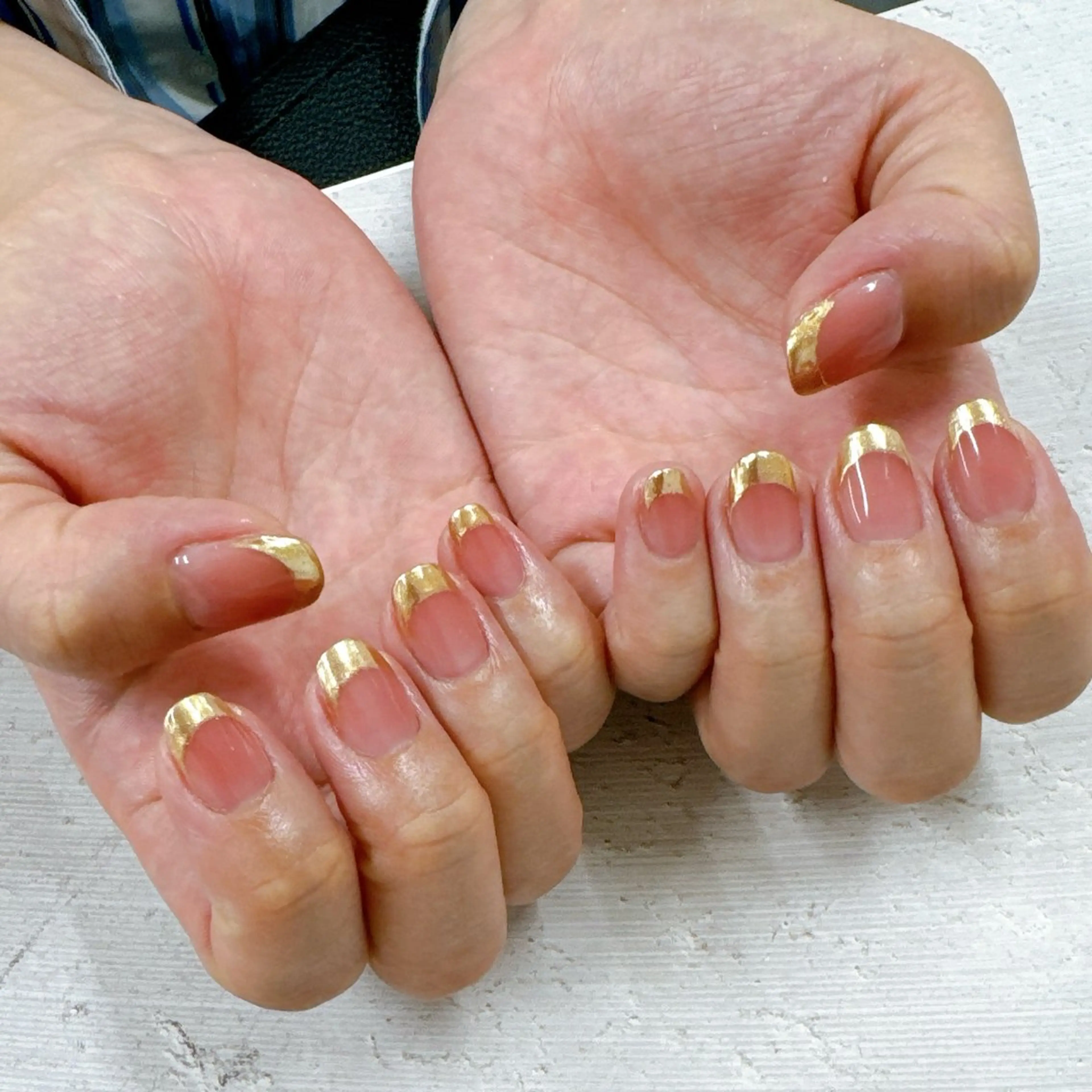 ネイル フレンチネイル グラデーション ミラーネイル ブライダルネイル ハンドネイル Monica nails/福島のネイルデザイン