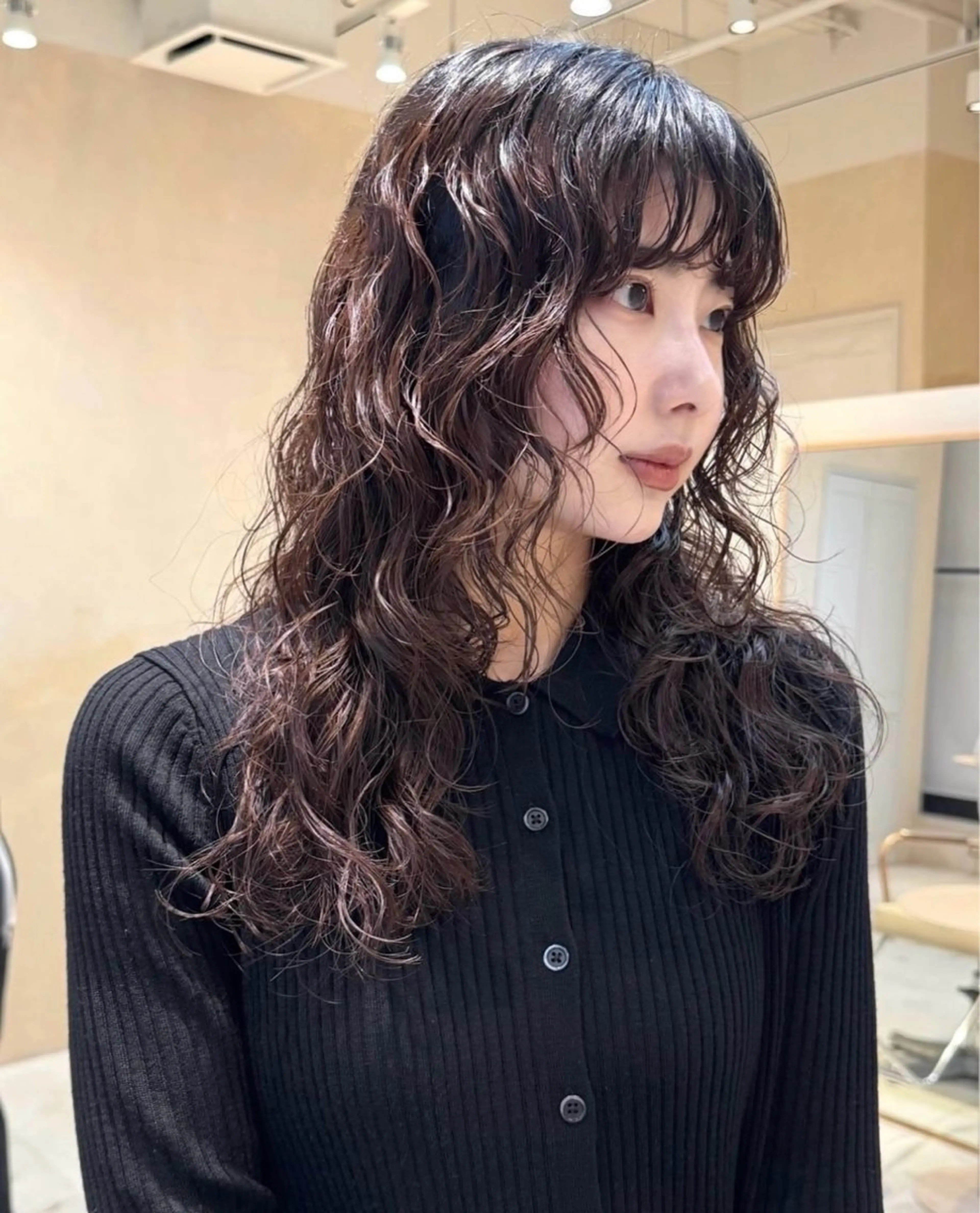 ロング パーマ パーマ トリートメント パーマ 🍄Kurumi🍄のヘアスタイル