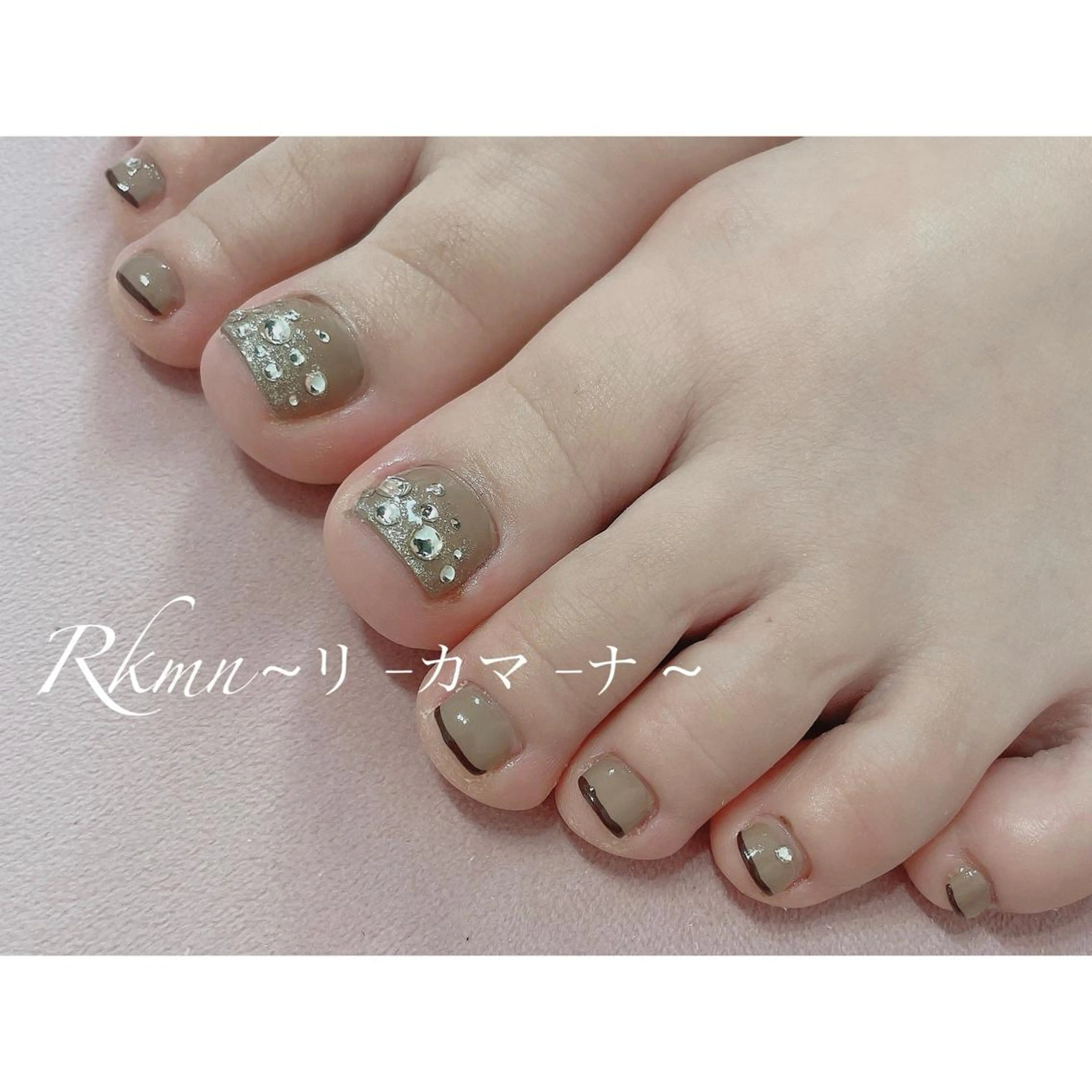 ネイル アートネイル フットネイル フレンチネイル ラメ(グリッター) 春ネイル ハンドネイル フットネイル ハンドケア Rkmn ~リ-カマ-ナ~のネイルデザイン