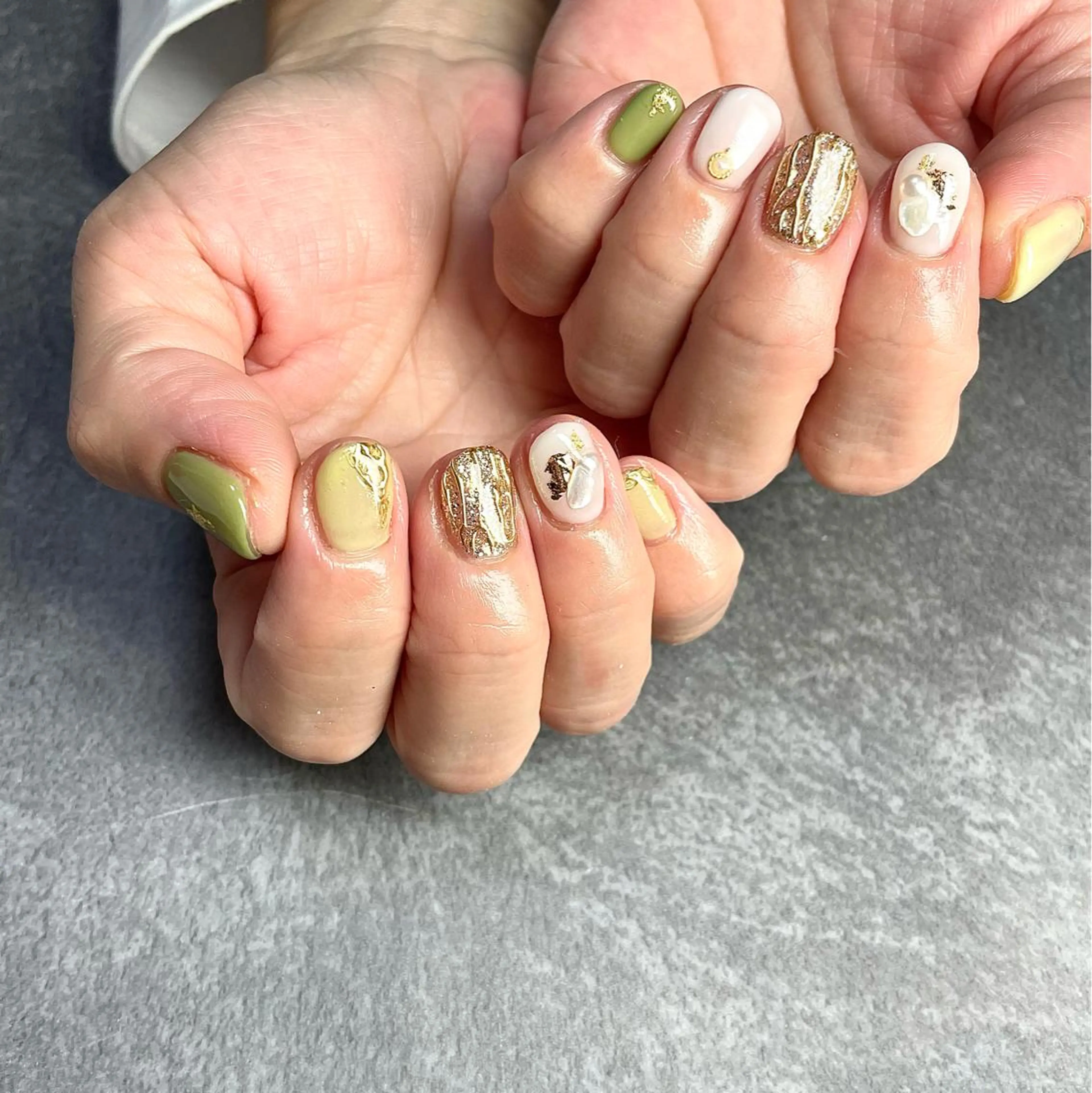 ネイル ミラーネイル ニュアンスネイル ハンドネイル Mnail mayuのネイルデザイン