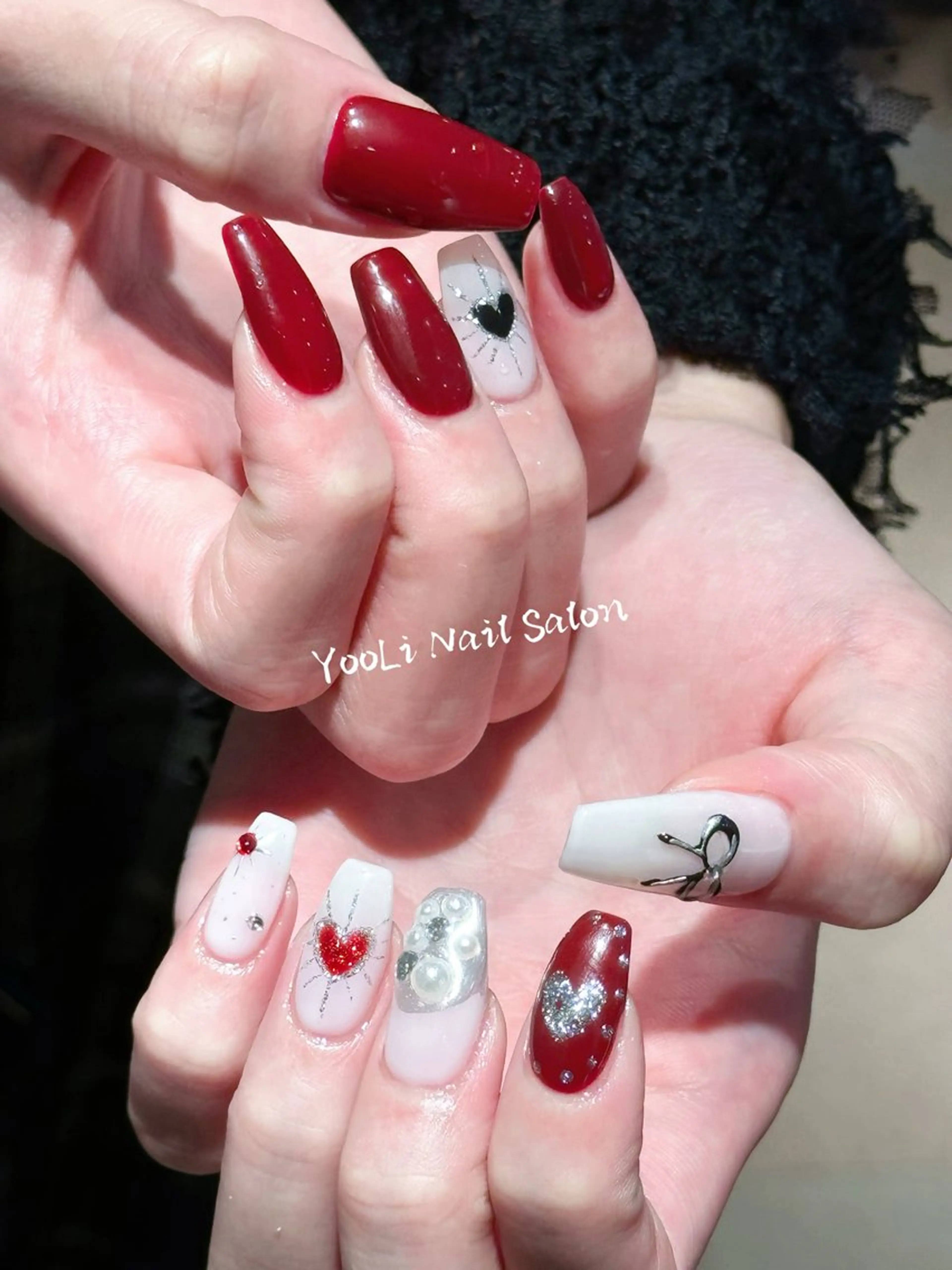 ネイル アートネイル オーロラネイル チークネイル フレンチネイル ガラスフレンチ ハンドネイル 🎀🎀YooLi Nail Salonのネイルデザイン