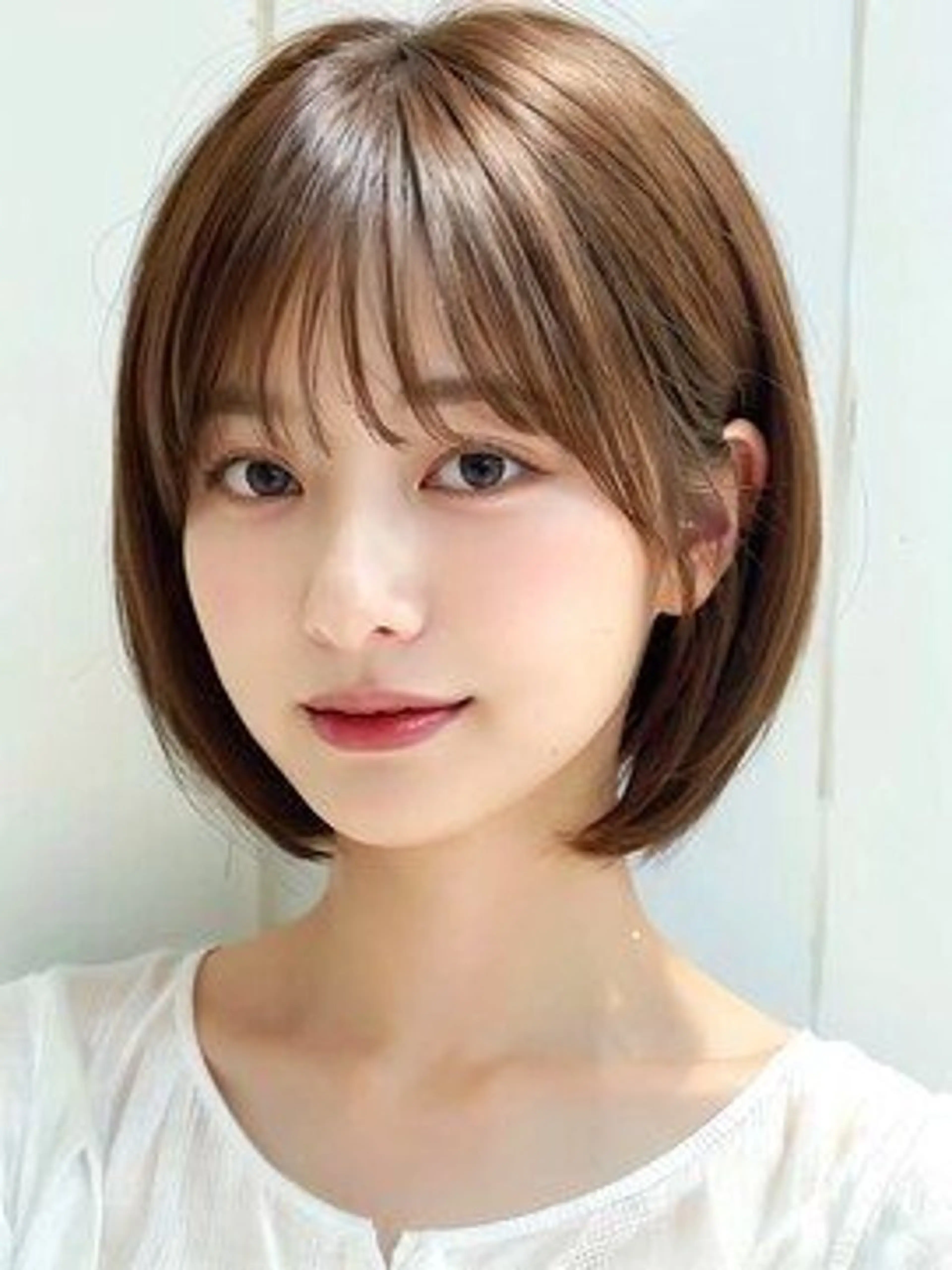 ミディアム カラー グレージュ ボブ ヘアカラー トリートメント 髪質改善/ 上村旺武のヘアスタイル