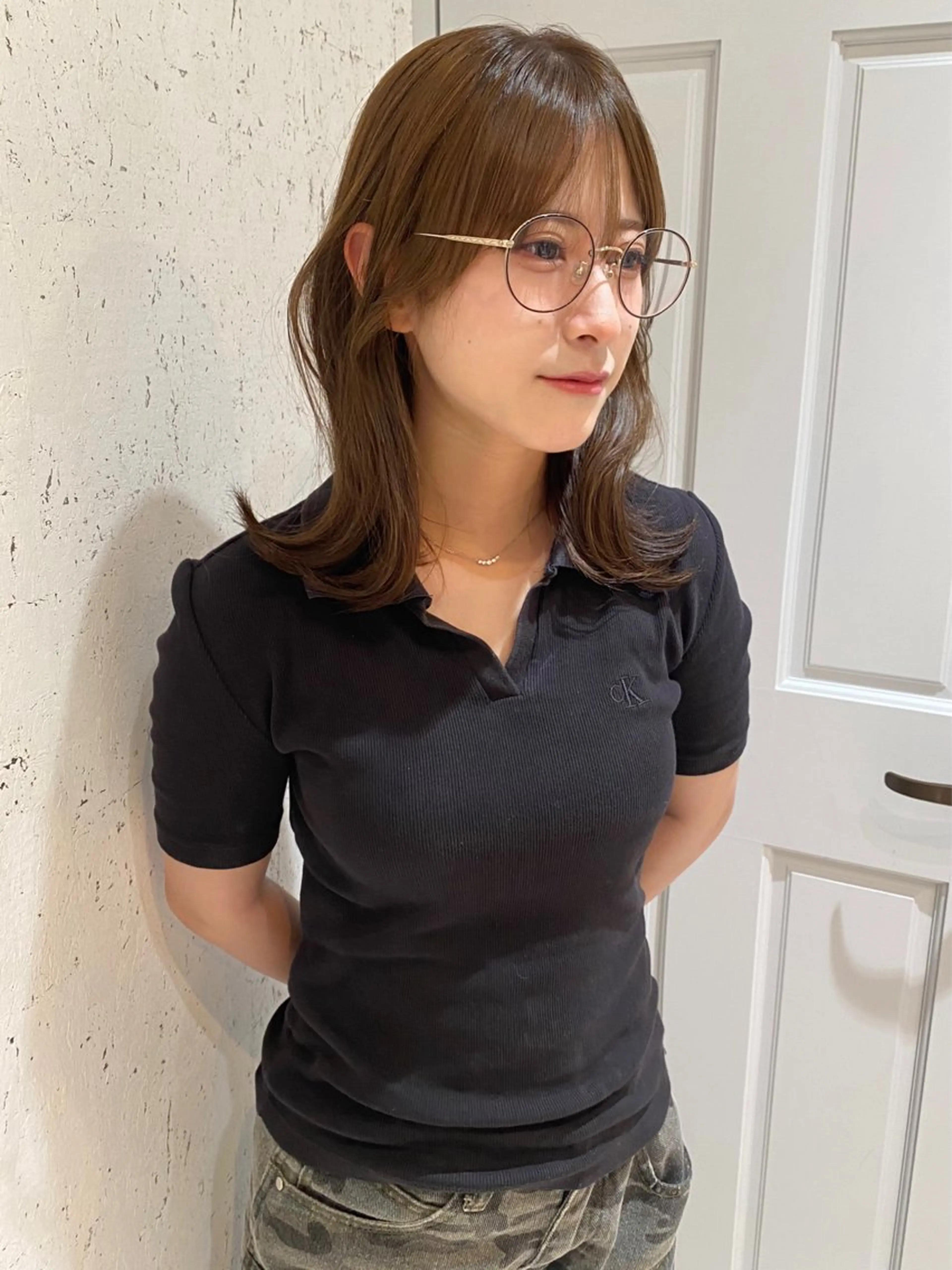 ミディアム カラー ブラウンカラー 似合わせカット カット ヘアカラー トリートメント mai / linoah˚✧のヘアスタイル