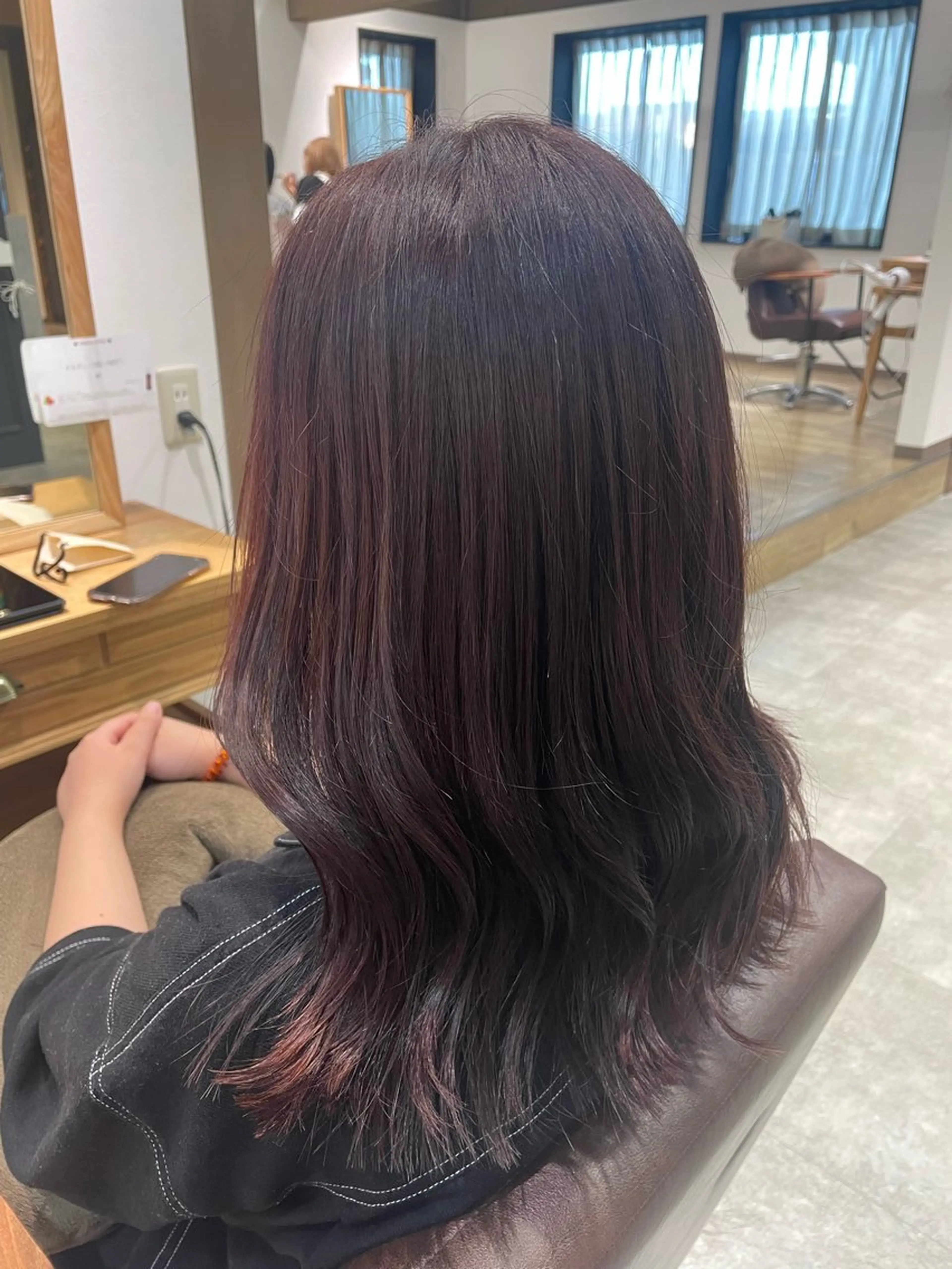 ミディアム カット ヘアカラー トリートメント 木村 真知子のヘアスタイル