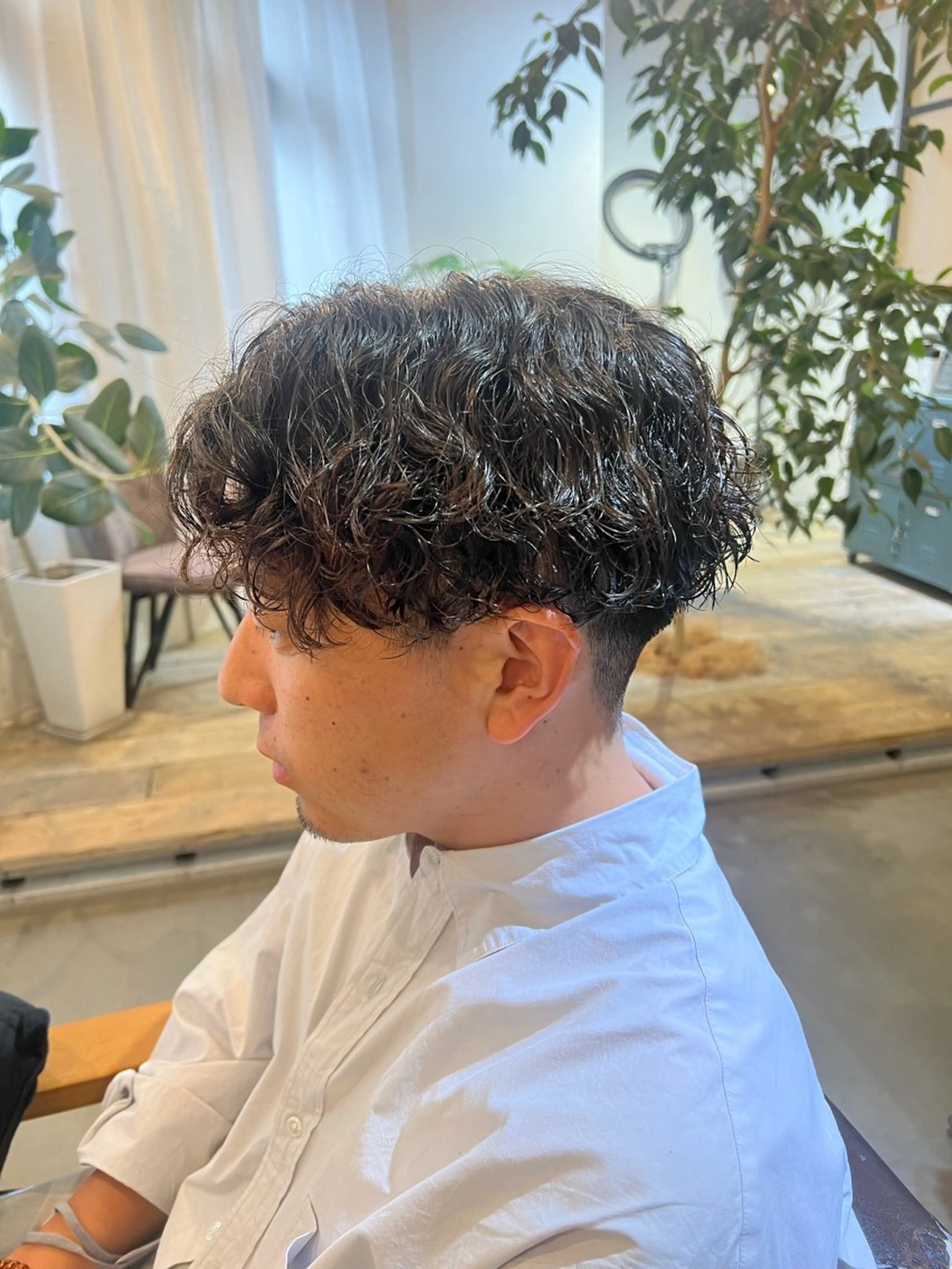 パーマ メンズ カット パーマ トリートメント 中井 一葉のヘアスタイル