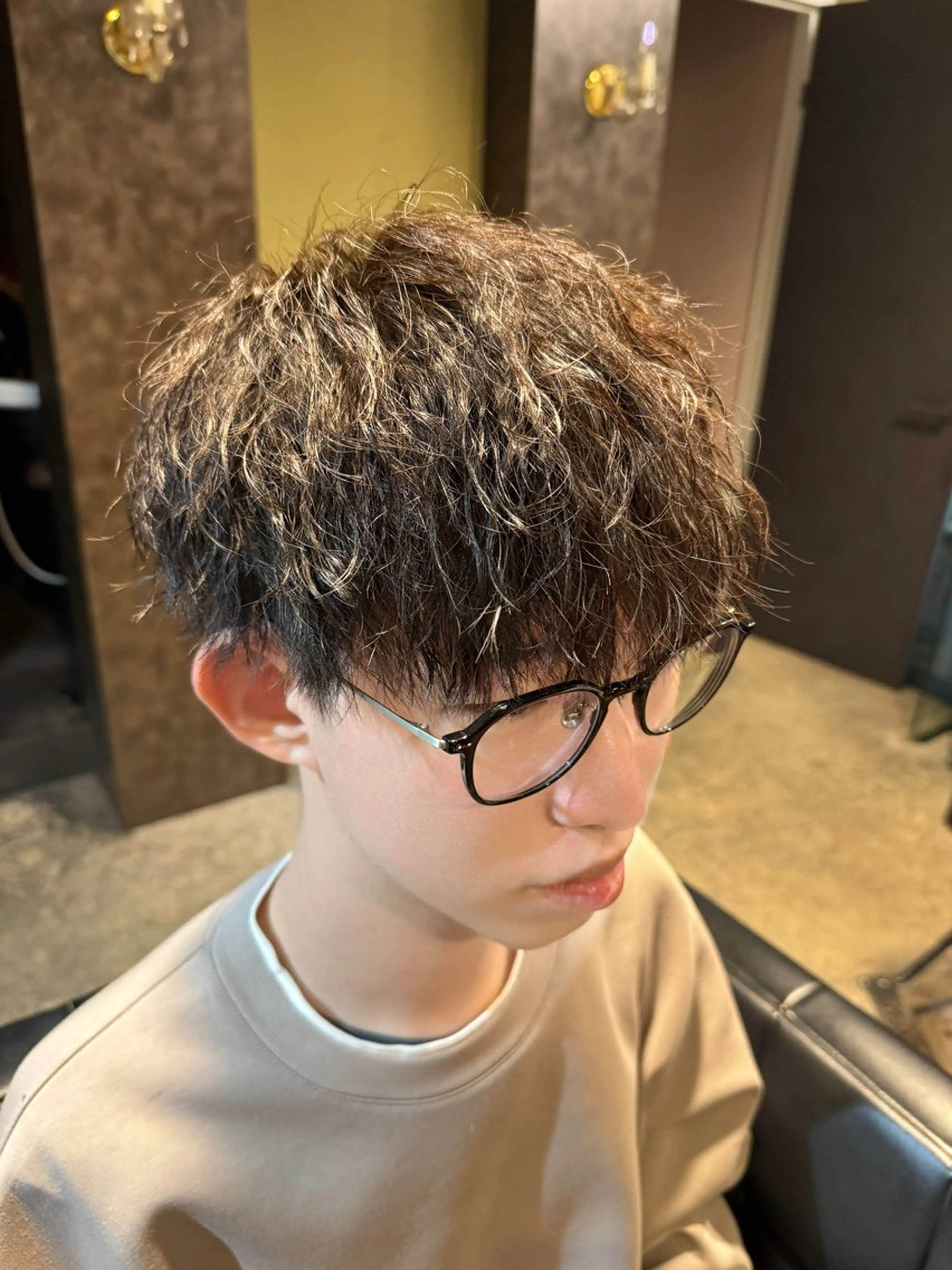 パーマ メンズ カット パーマ 河野 悠のヘアスタイル