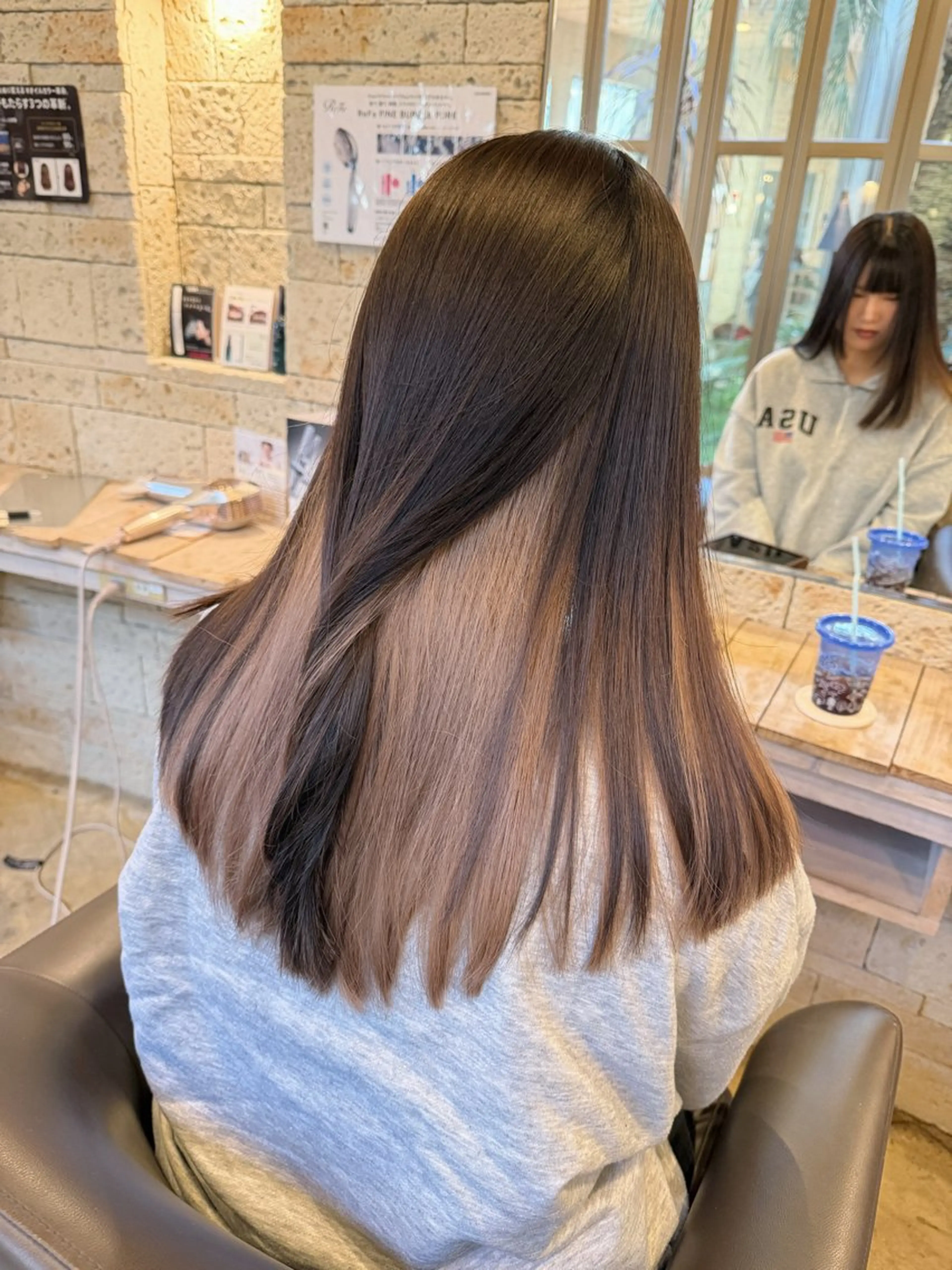 ロング カラー ベージュカラー ブリーチ インナーカラー 艶カラー/メンズ パーマ/伊藤愛麻のヘアスタイル