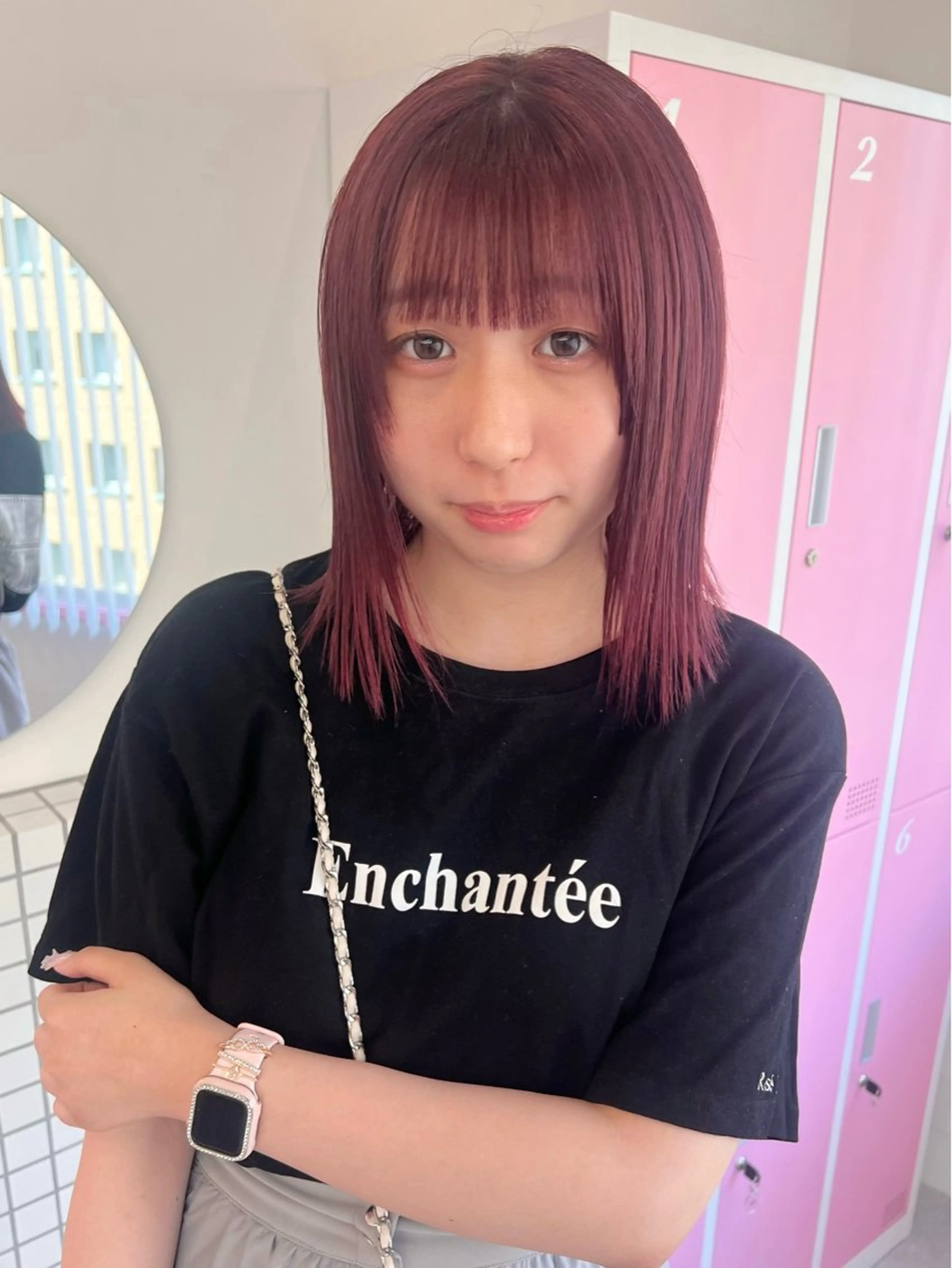 ミディアム カラー ブリーチ ケアブリーチ ハイトーンカラー ピンクカラー 似合わせカット ヘアカラー 名古屋美容院 / keinaのヘアスタイル