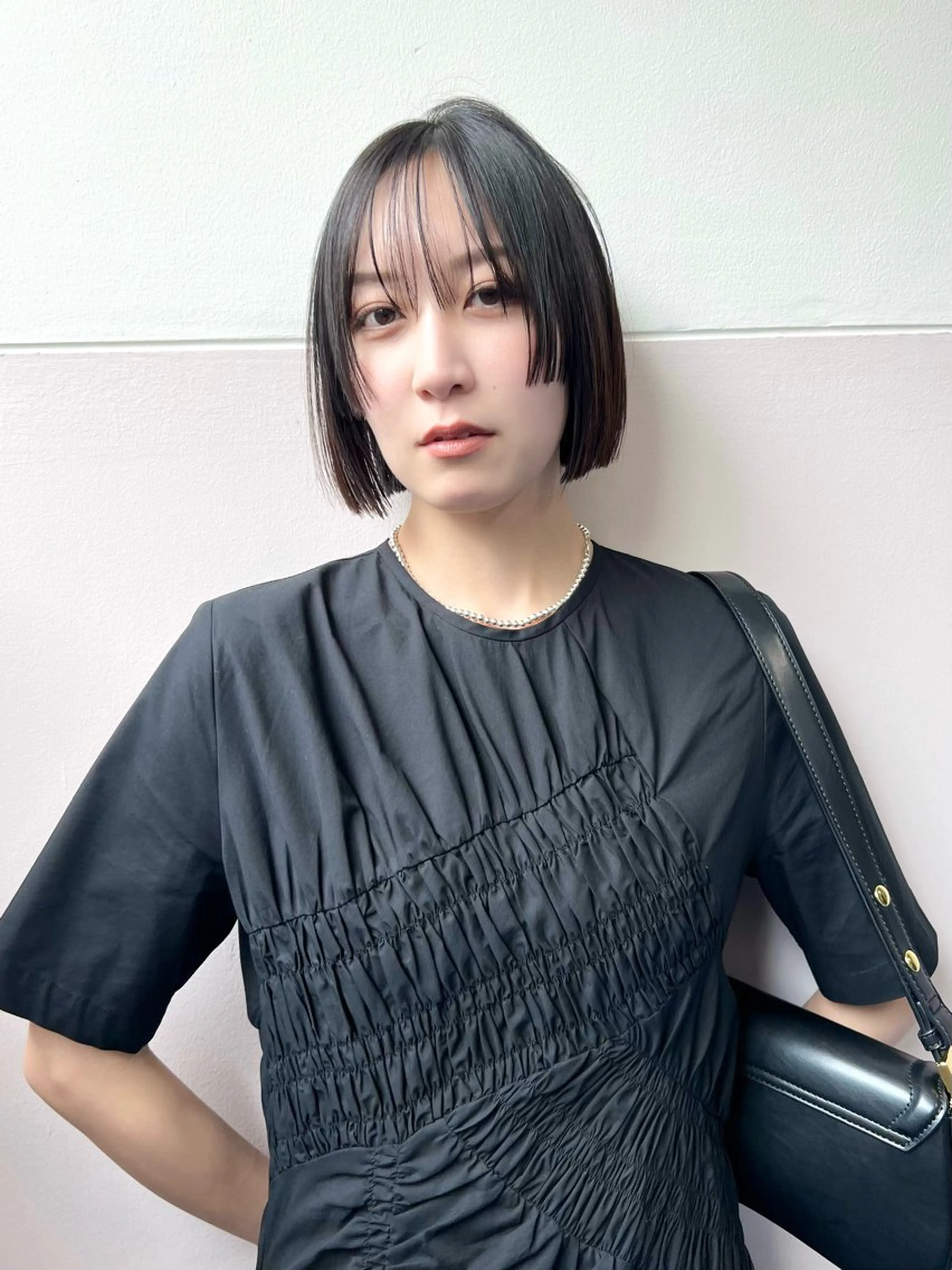 ショート カラー パーマ ボブ 縮毛矯正 トリートメント 樫原裕二/レイヤー カット/透明感カラーのヘアスタイル